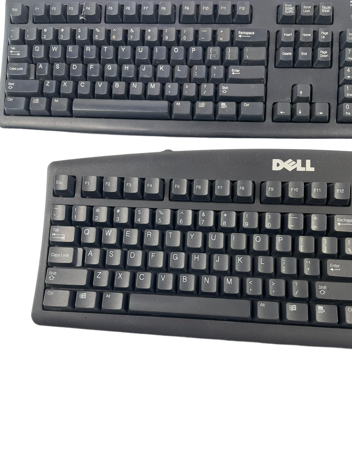Lot of 2 DELL PS/2 US 104-Key PC Windows Desktop Keyboard Black RT7D20 SK-8110