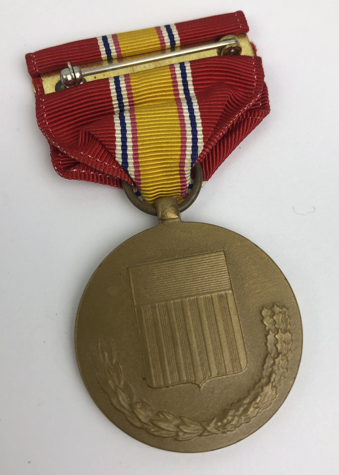 Original Vintage National Defense Lapel Medal on Ribbon - LOOK