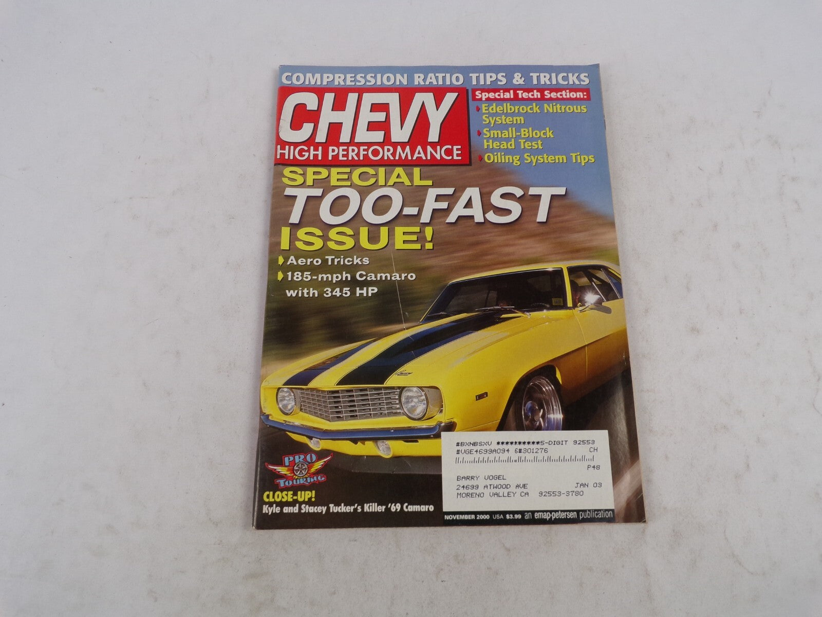 November 2000 Chevy High Performance Special Too-Fast Issue! Compression Ratio