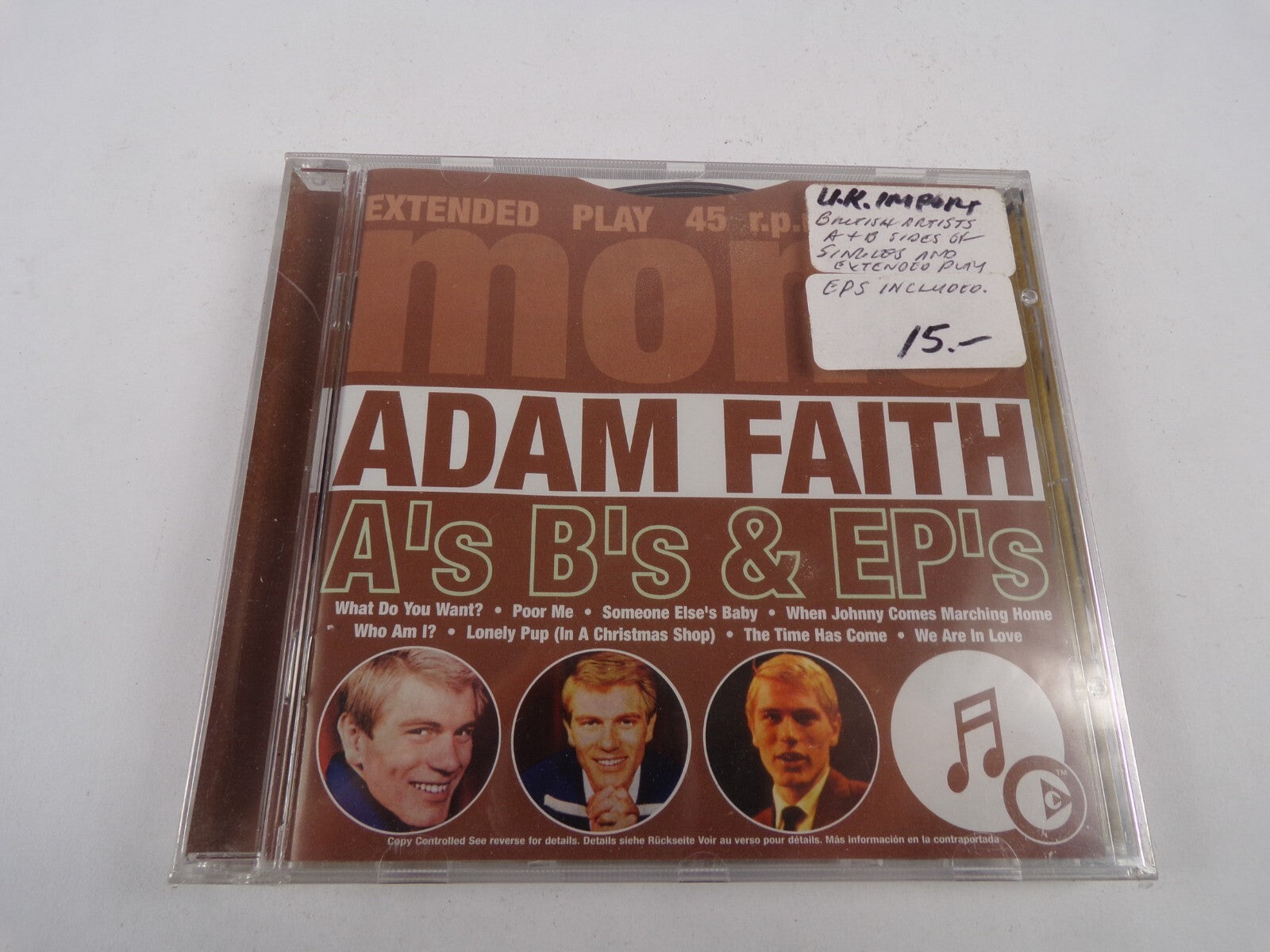 Adam Faith A's B's Ep's What Do You Want Someone Else's Baby Summertime CD#30