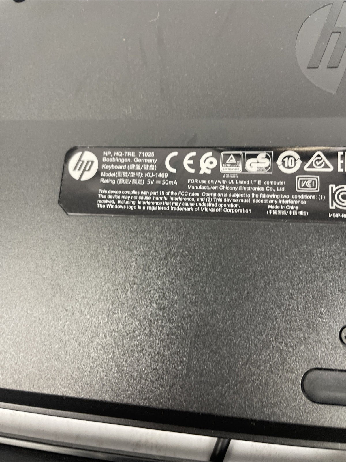 Lot of 3 x Hewlett Packard HP Keyboard (s) PH0U , KU-1469 . KBAR211  Very Clean