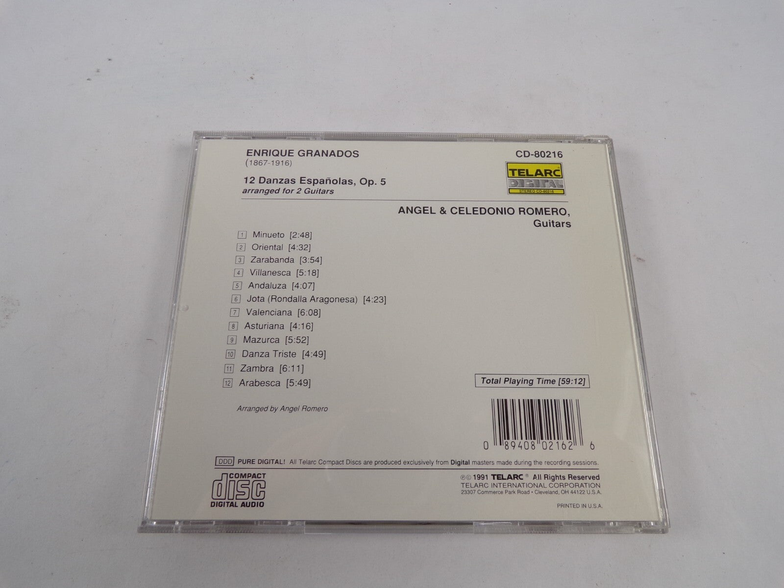 Danzas Espanolas Angel & Celedonio Romero Guitars CD#43
