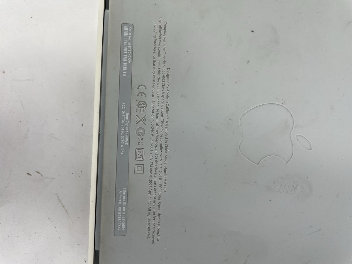 Apple A1254 AirPort Time Capsule Fully Untested, 500GB -