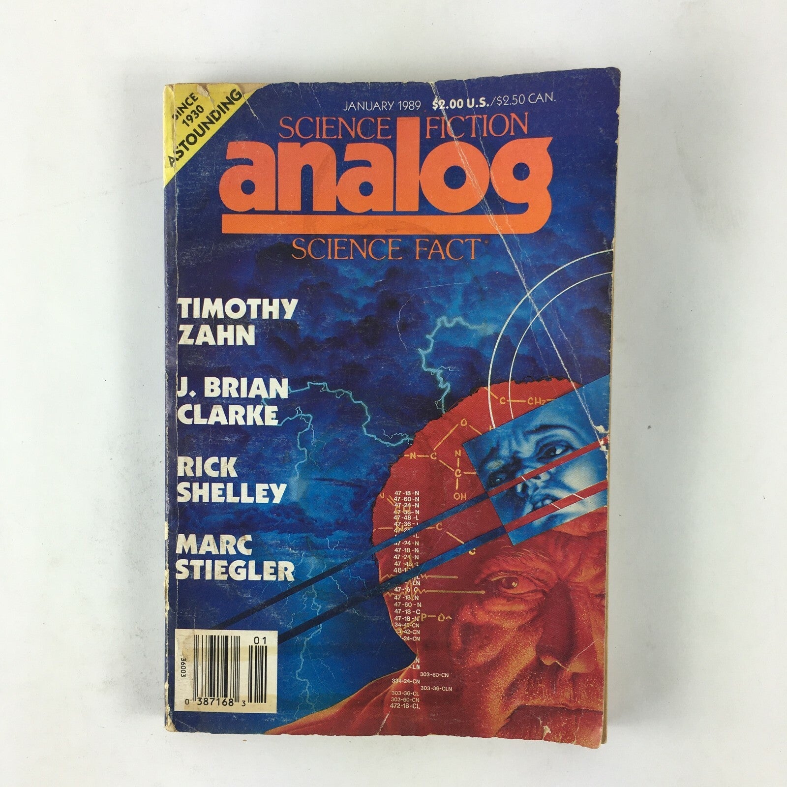 January 1989 Analog ScienceFiction Fact Magazine Timothy Zahn J.Brian Clarke
