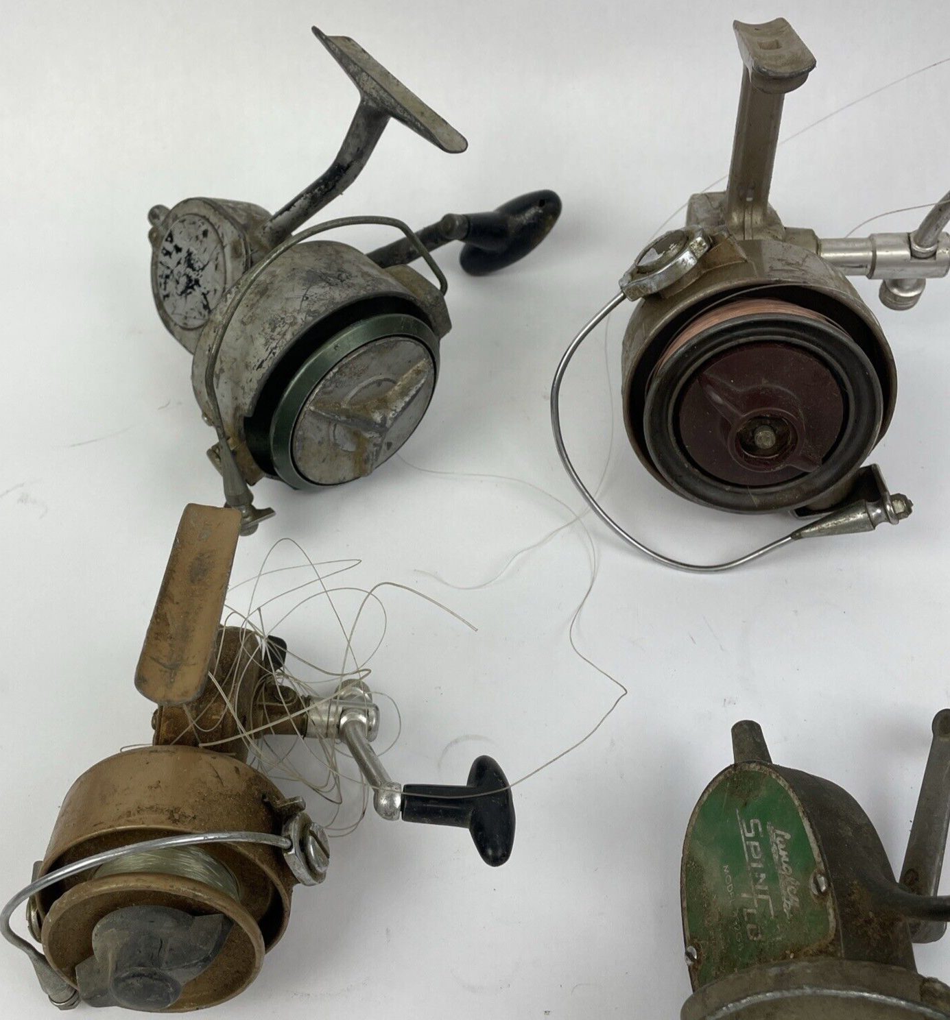 Vintage Spinning Reels - Lot of 7 x Langley SpinFlo Spinator Daiwa 7850 COMPAC95