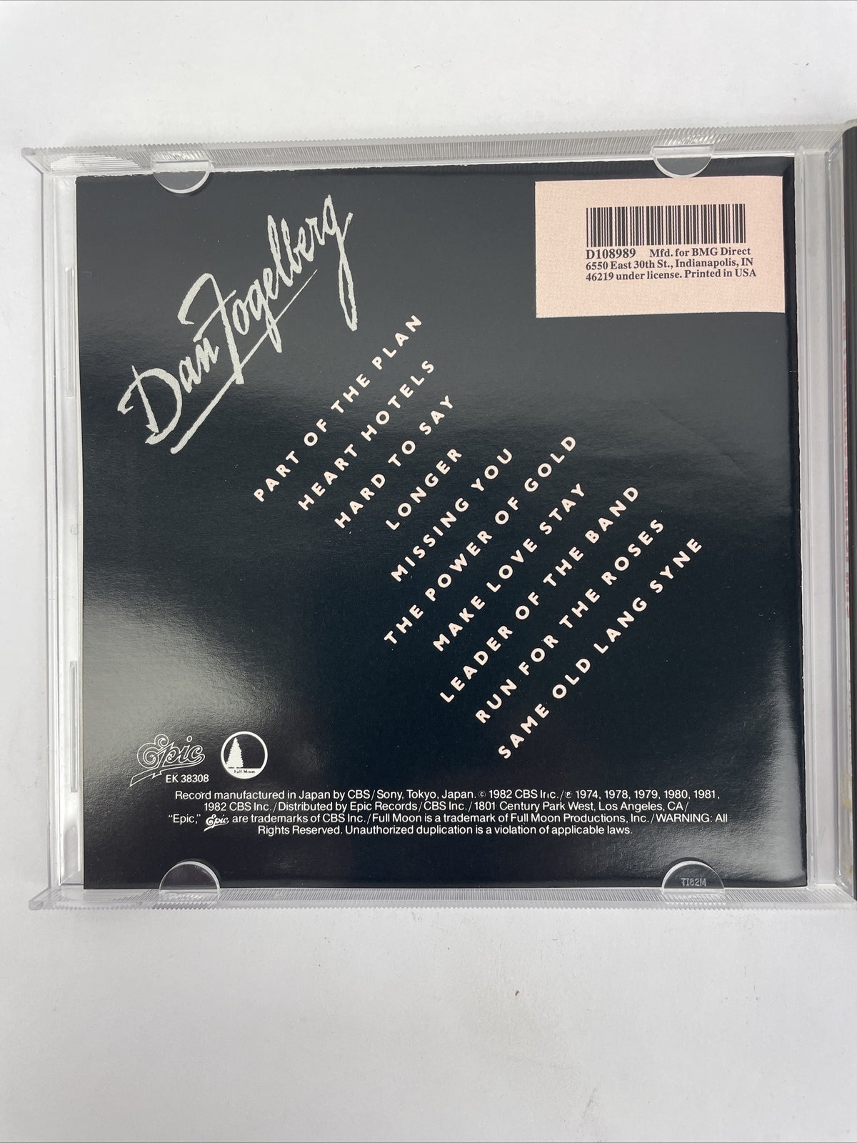 Fogelberg, Dan : Dan Fogelberg - Greatest Hits Digital Audio CD 1982 CBS - DEF