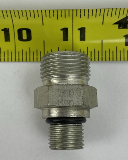 1 x OEM PARKER 3/4" Male to 1/2" Male O-Ring Face Seal (ORFS) Hydraulic Fitting