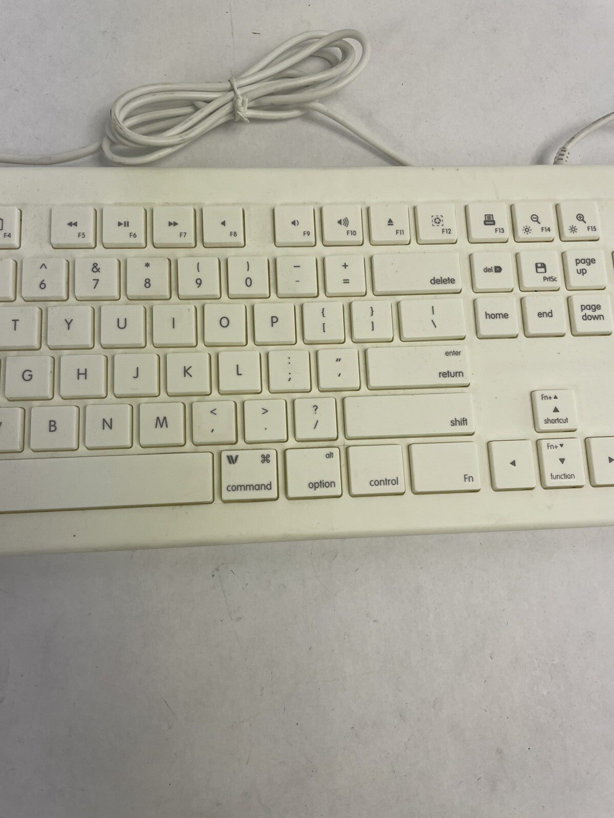 Macally Full Size USB Wired Keyboard (MKEYE) for Mac and PC (White)