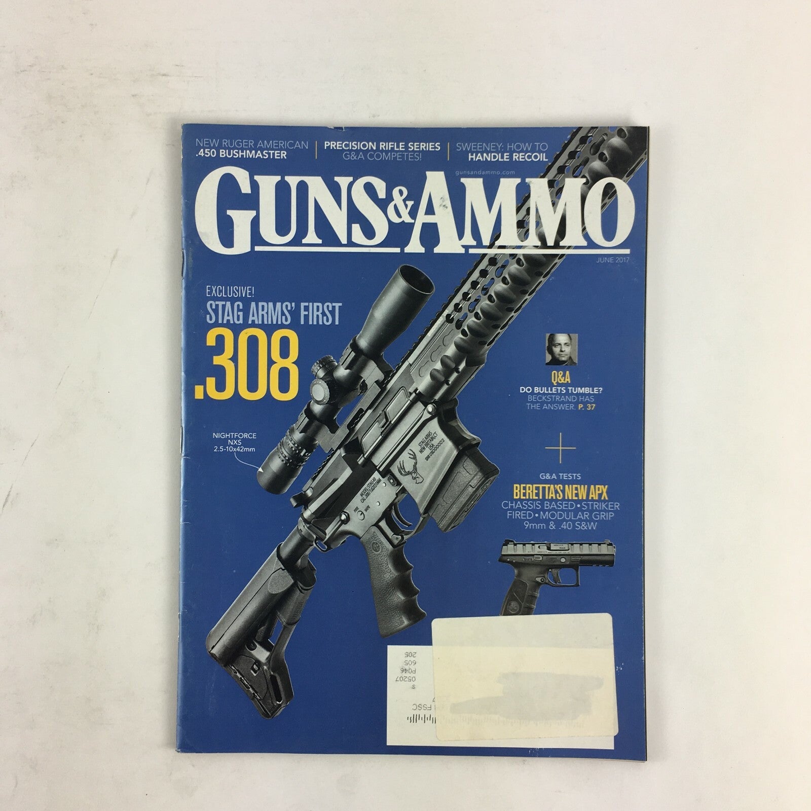 June 2017 Guns & Ammo Magazine Stag ArmsFirst .308 Handle Recoil .450 BushMaster