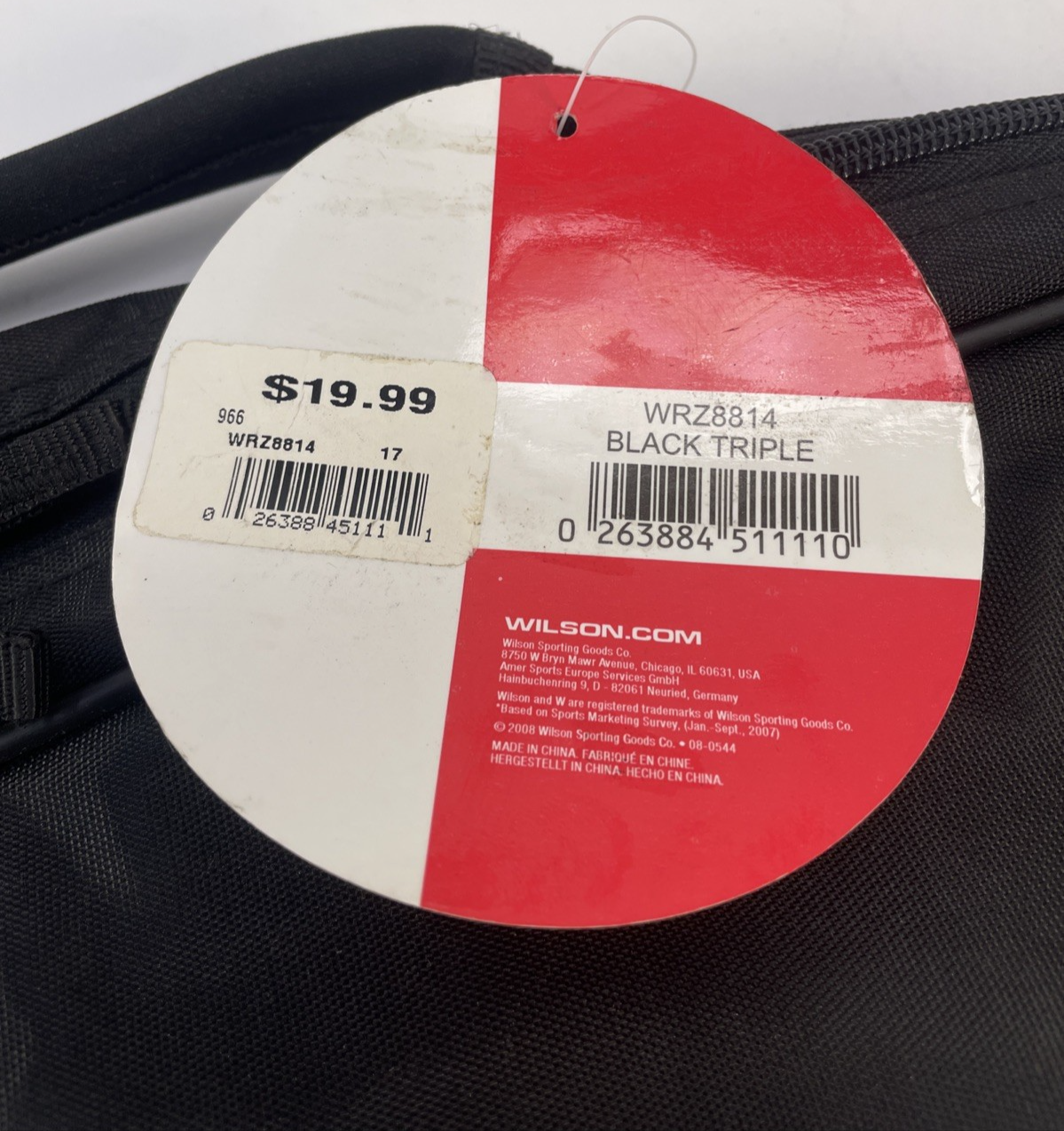 Wilson Advantage Team Triple Bag Tennis Racquet Bag Black