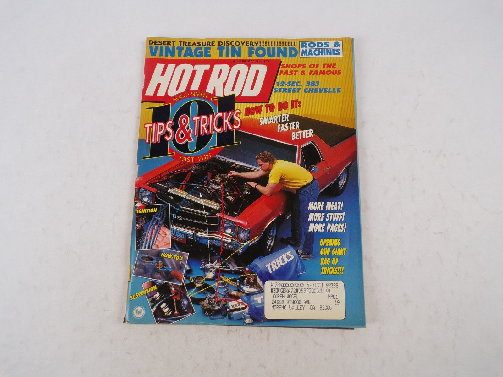 July 1991 Hot Rodding Magazine Vintage Tin Found Desert Treasure Discovery! Tip