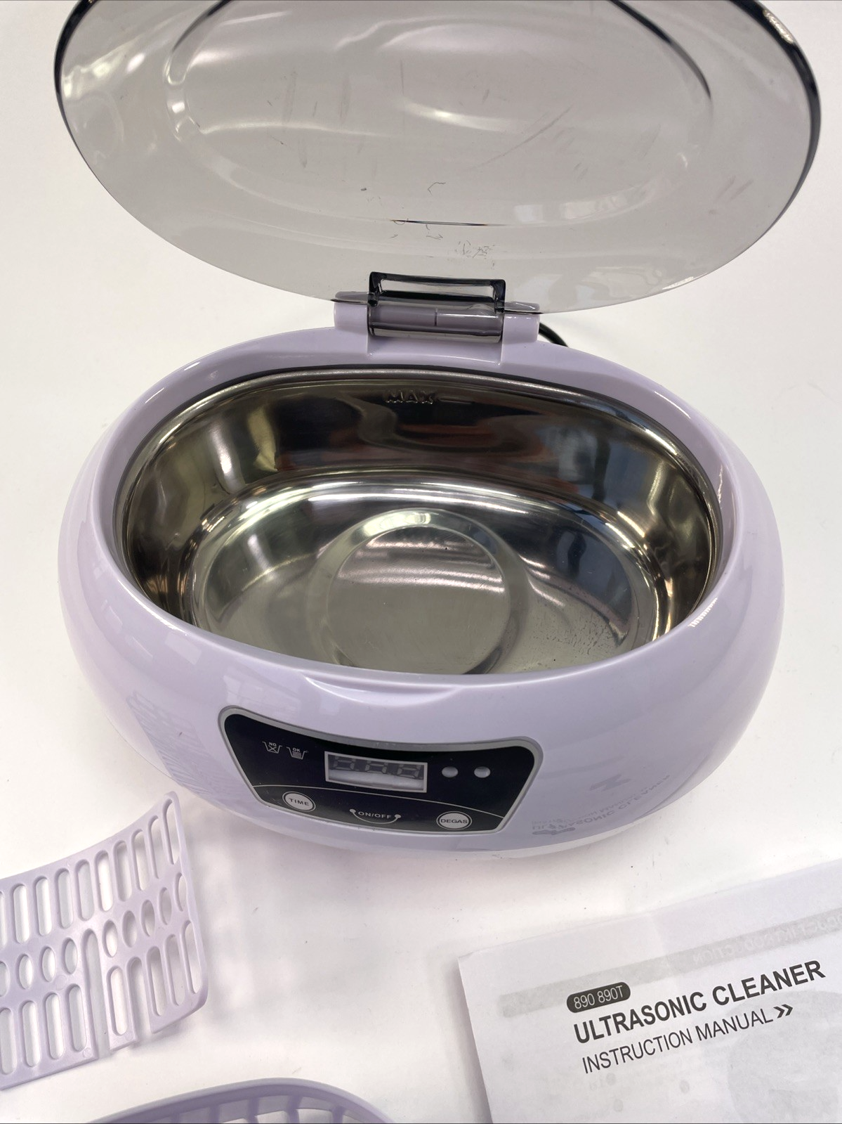 Stainless Steel Ultrasonic Cleaner Jewelry Watch Glasses Coin Cleaning Machine