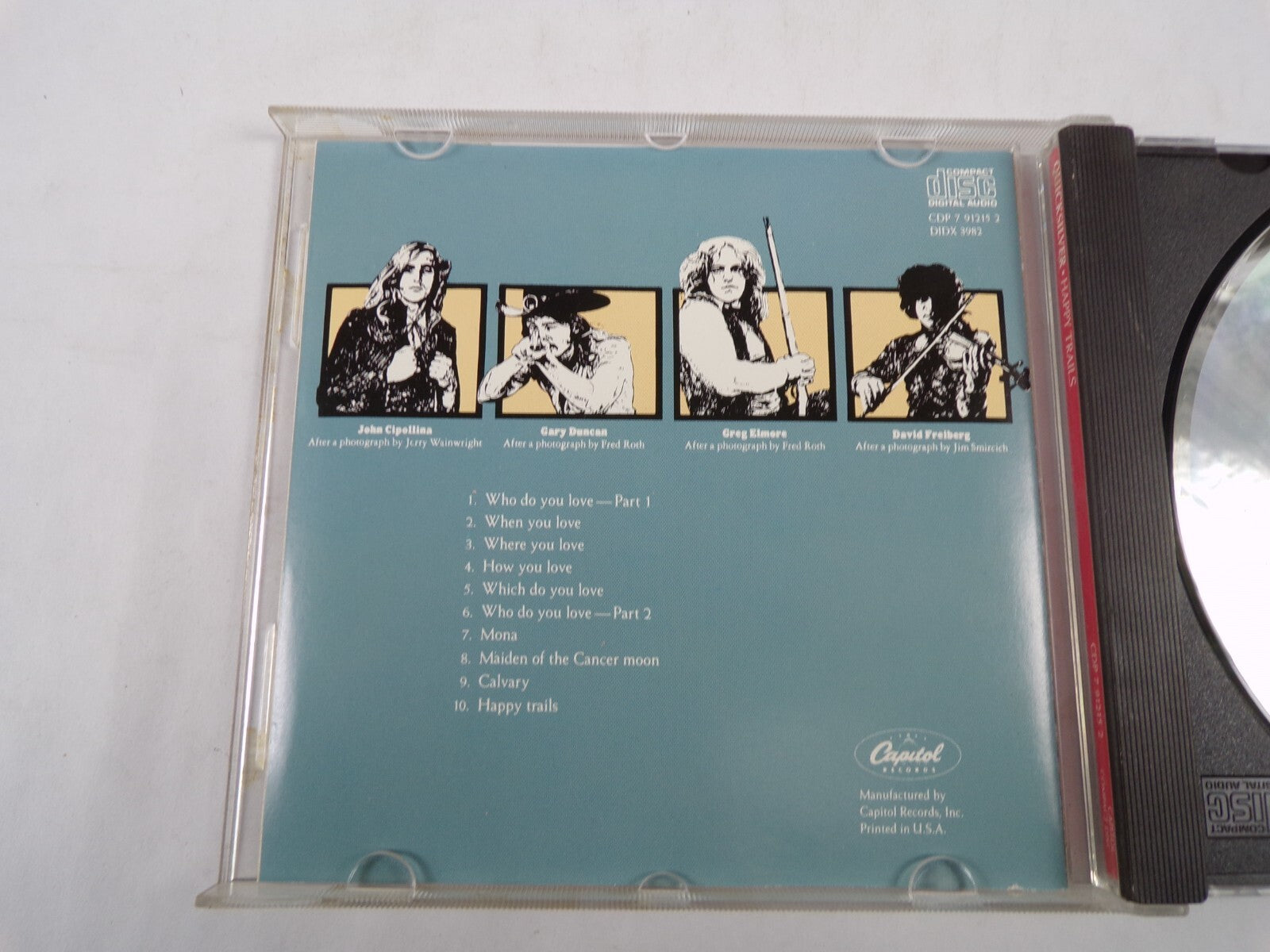 Quicksilver Happy Trails Who Do You Love When You Love Where You Love CD#56