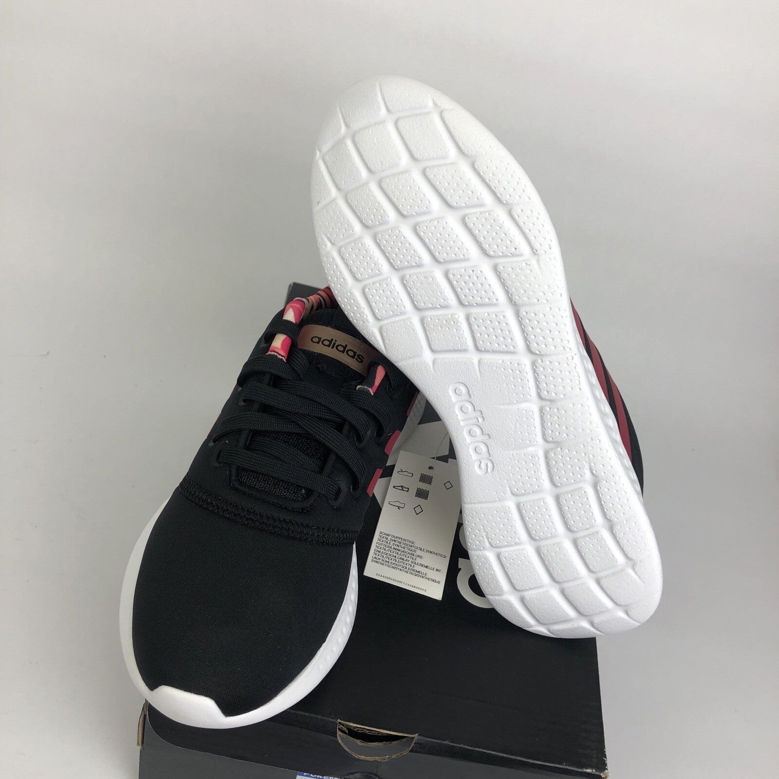 Adidas Womens Size 6.5 Puremotion Running Sneakers Shoes Black / Pink NWT / Box