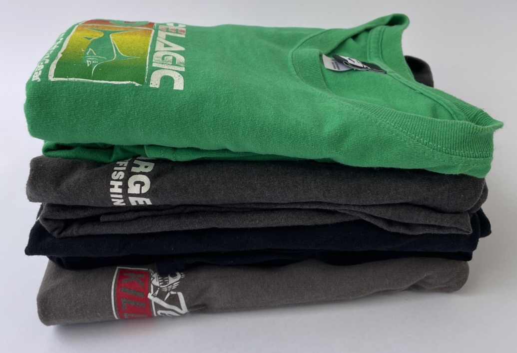 Lot of 4 x Pelagic Kill Fish FV Charger SD Shirt Mens Deep Sea Fishing Shirt  XL