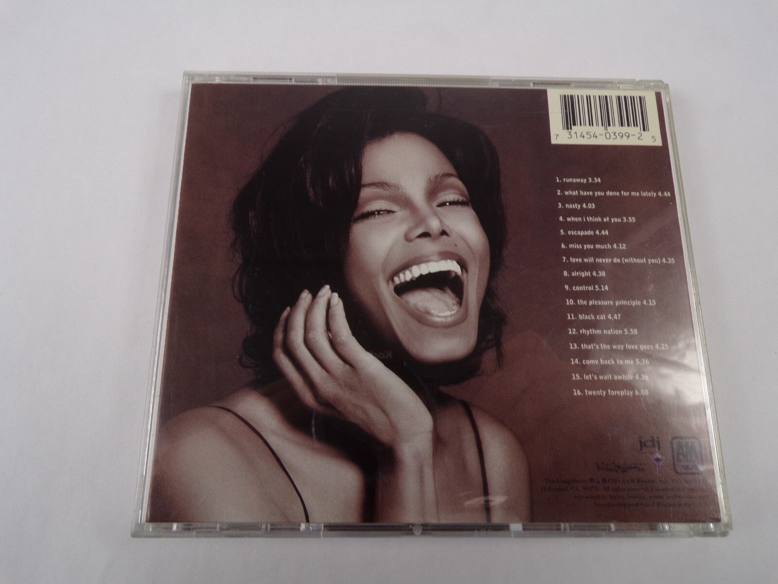 Janet Jack Son 1986-1996 Design Of A Decade Runaway When I Think Of You CD#58