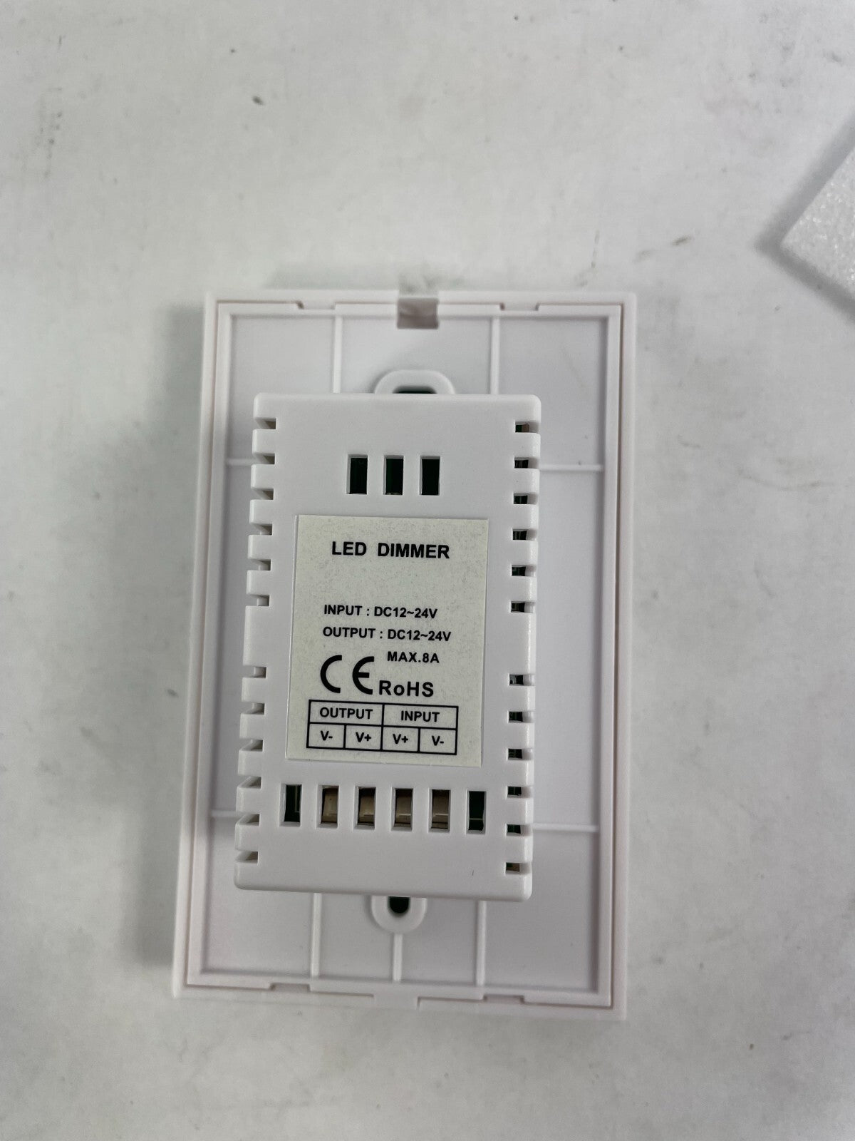 SIM wall mount LED dimmer 1 zone 12-24V controller NTCRL-1C-WH-12-24V lighting control switch