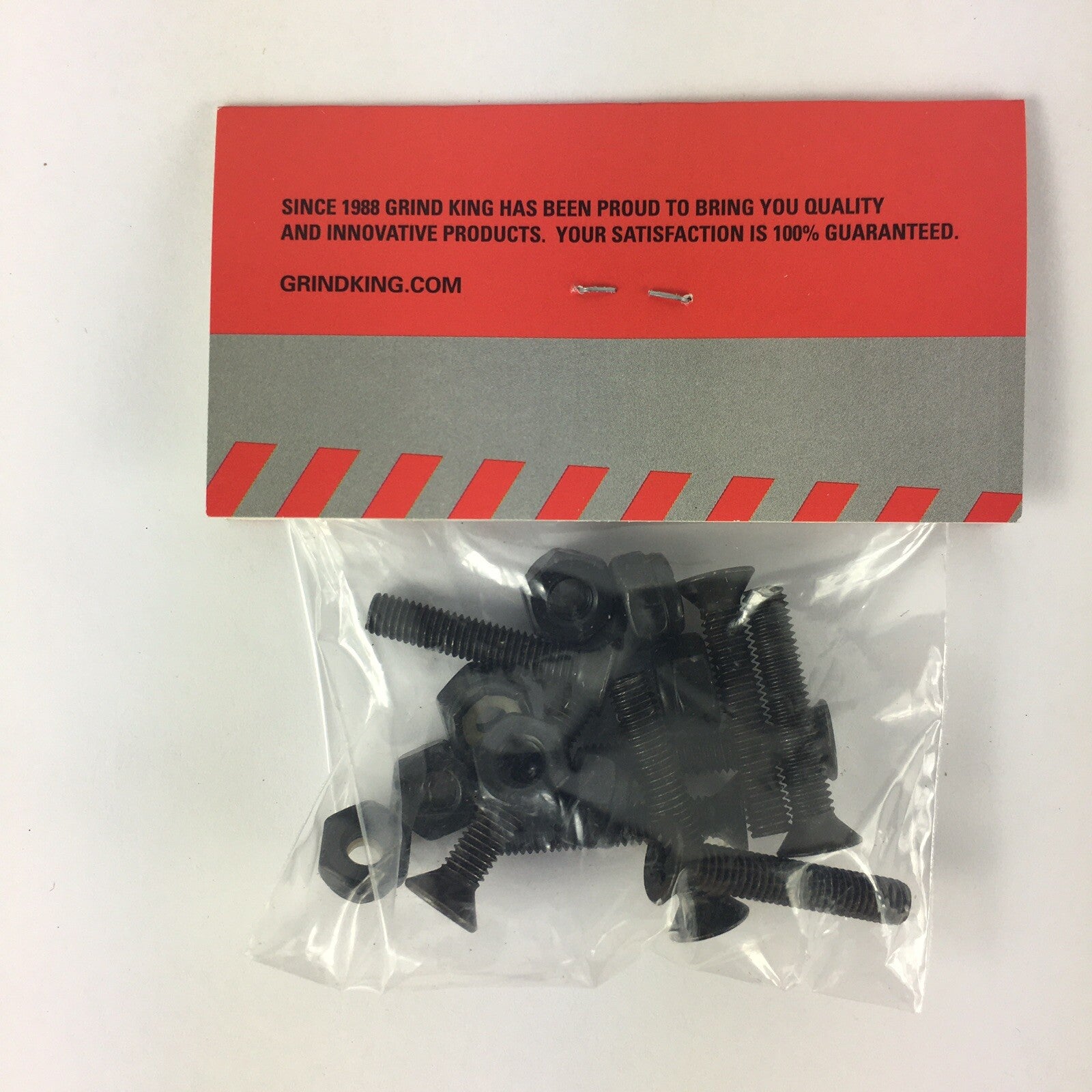 Grind King SKATEBOARDS 1” Phillips Skateboard Hardware nuts bolts BLACK