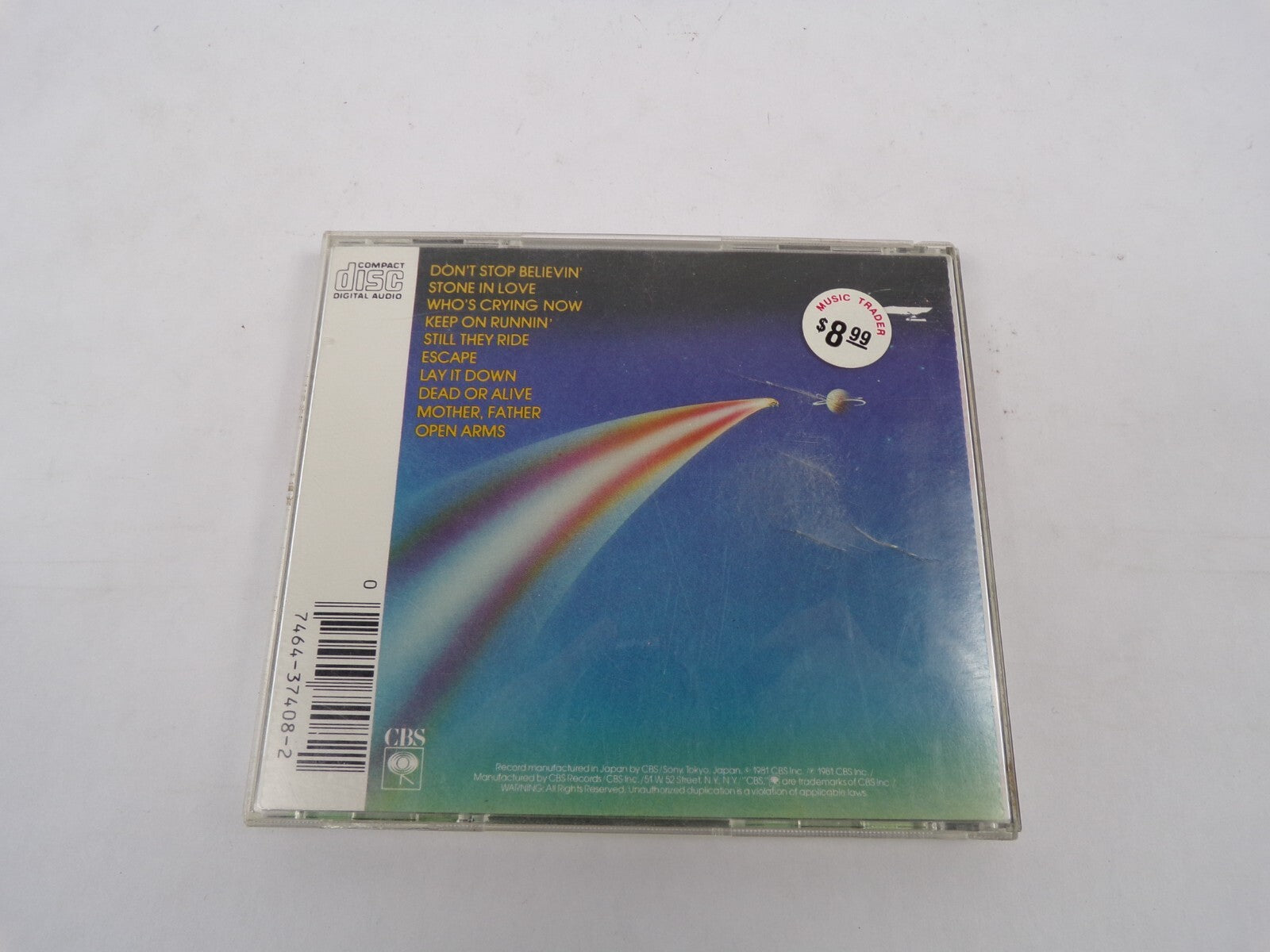 Journey-Escape Don't Stop Believin' Stone In Love Who's Crying Now Keep On CD#25