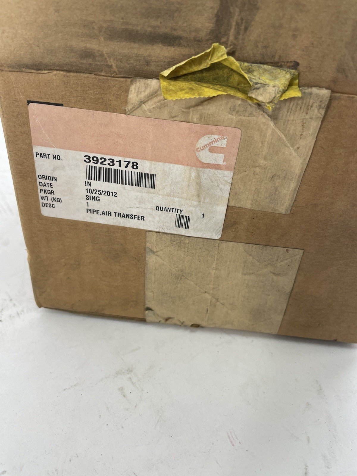 CUMMINS 3923178 OEM COMPRESSOR OUTLET ELBOW AIR TRANSFER PIPE – HX35/HY35/HX40