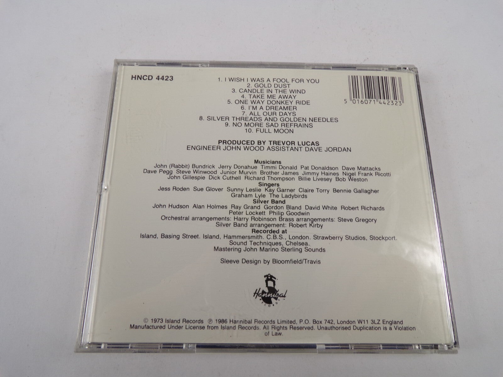 Sandy Denny Rendezvous I Wish I Was A Fool For You Candle In The Wind CD#30