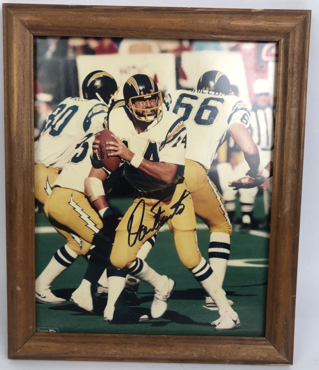 Dan Fouts Signed NFL SAN DIEGO Los Angeles CHARGERS 8" X 10" Color Photo Framed