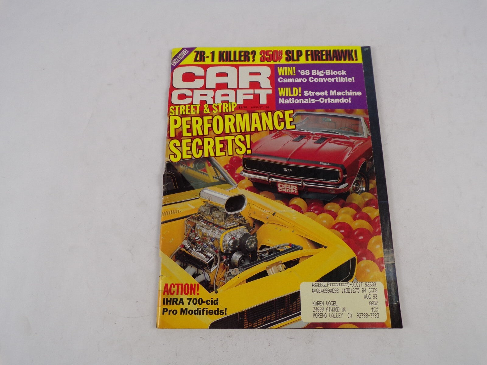 August 1991 Car Craft Street & Strip Performance Secrets! ZR-1 Killer? 350! SLP