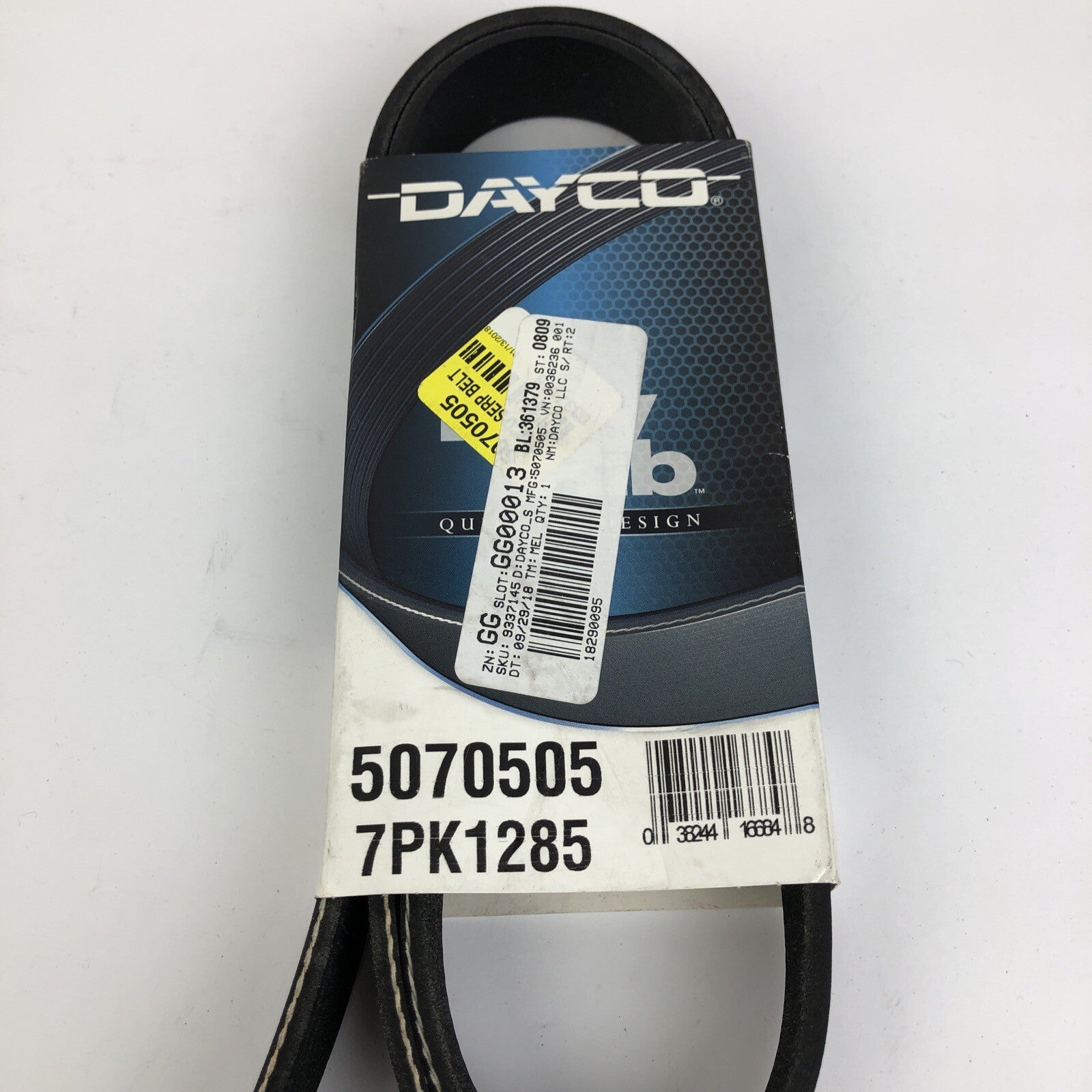 Dayco Poly Rib Serpentine Belt 5070505 7PK1285 - A1