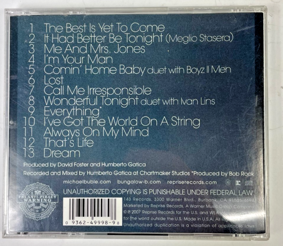 Michael Bublé Call Me Irresponsible Digital Audio CD Reprise Records 2007