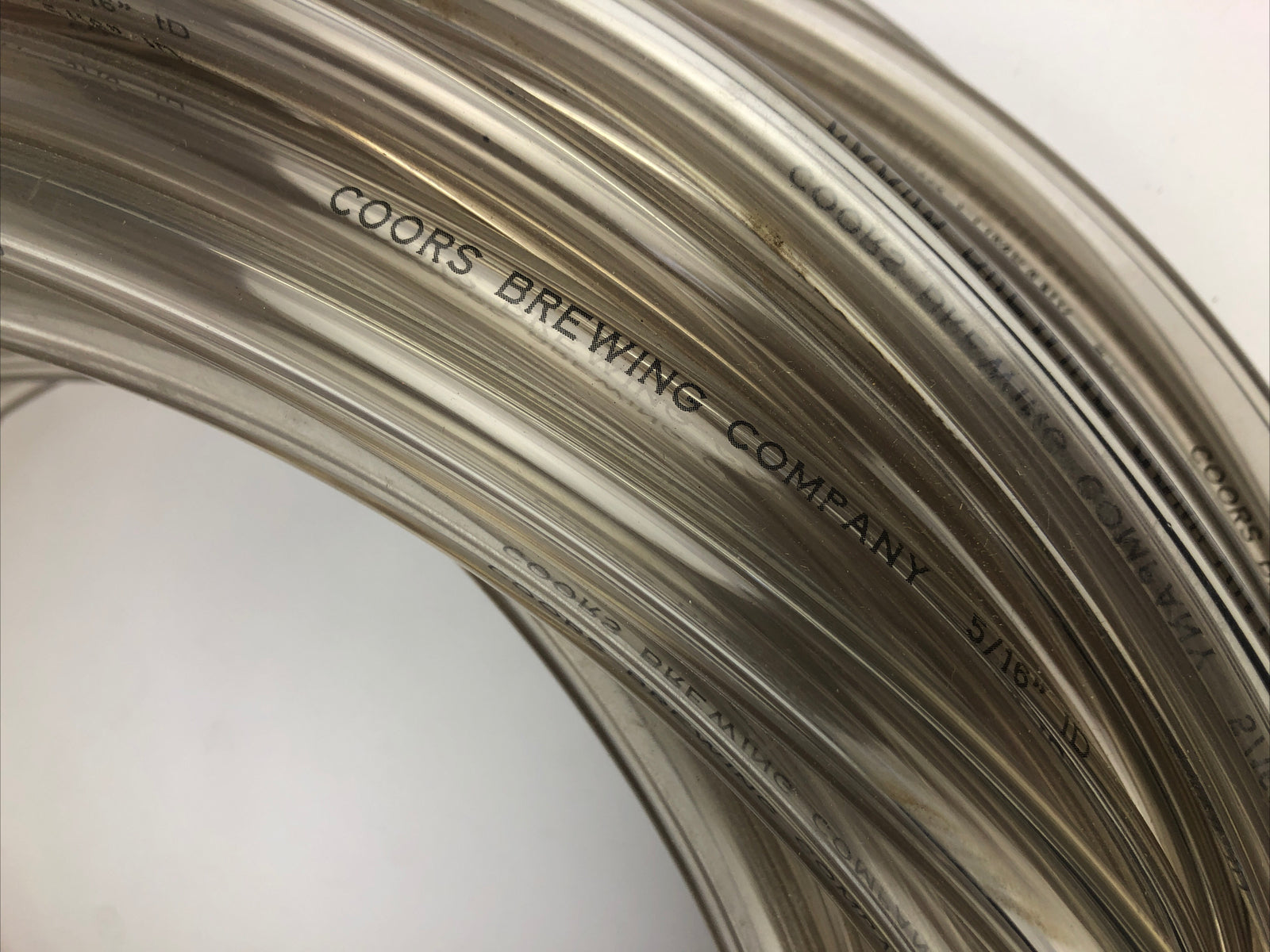 100’ of 5/16" I.D. Coors Brewing Company Vinyl Tubing, High Quality Tubing NOS