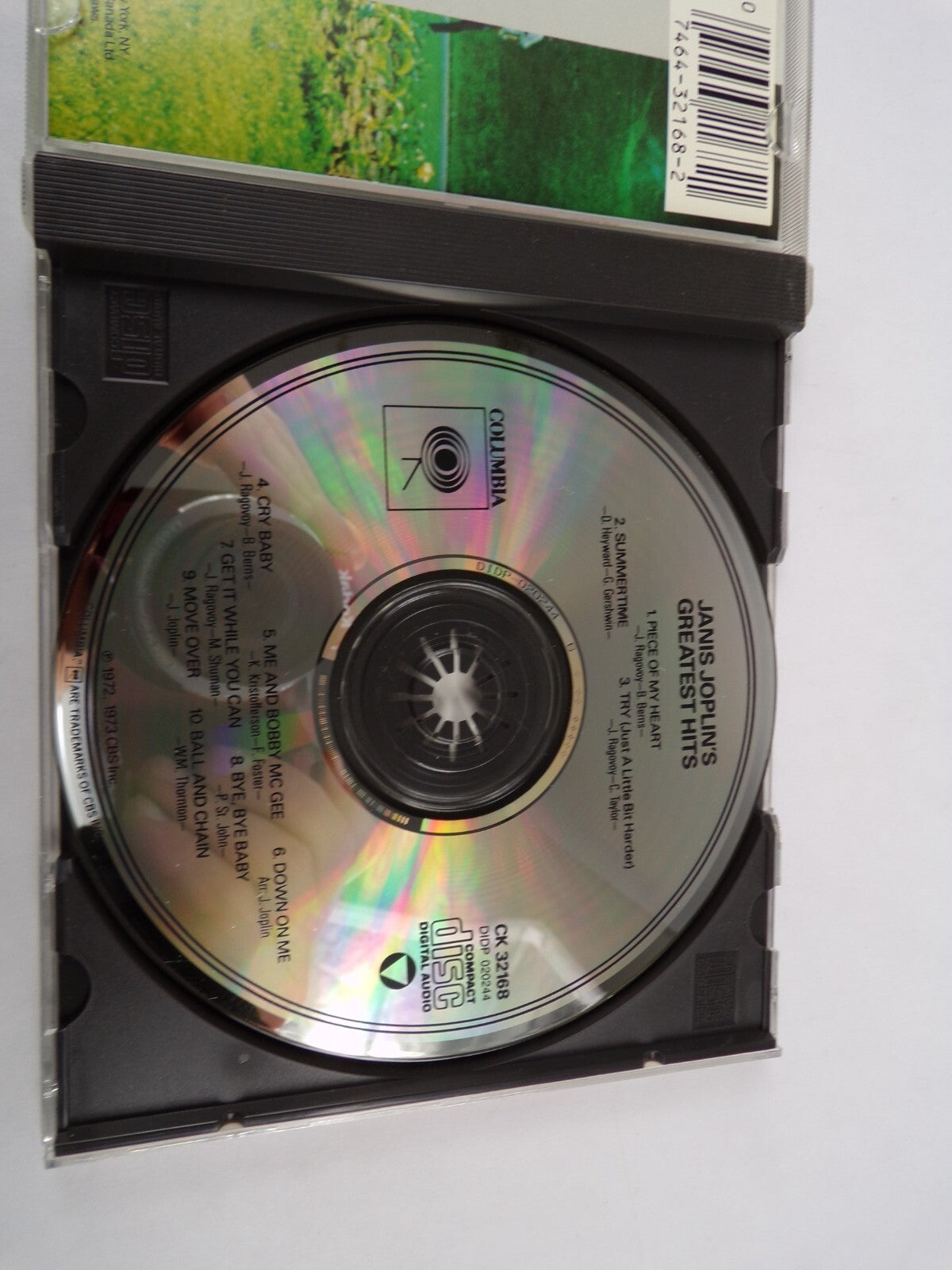 Janis Joplin's Greatest Hits Piece Of My Heart Summertime Cry Baby CD#58