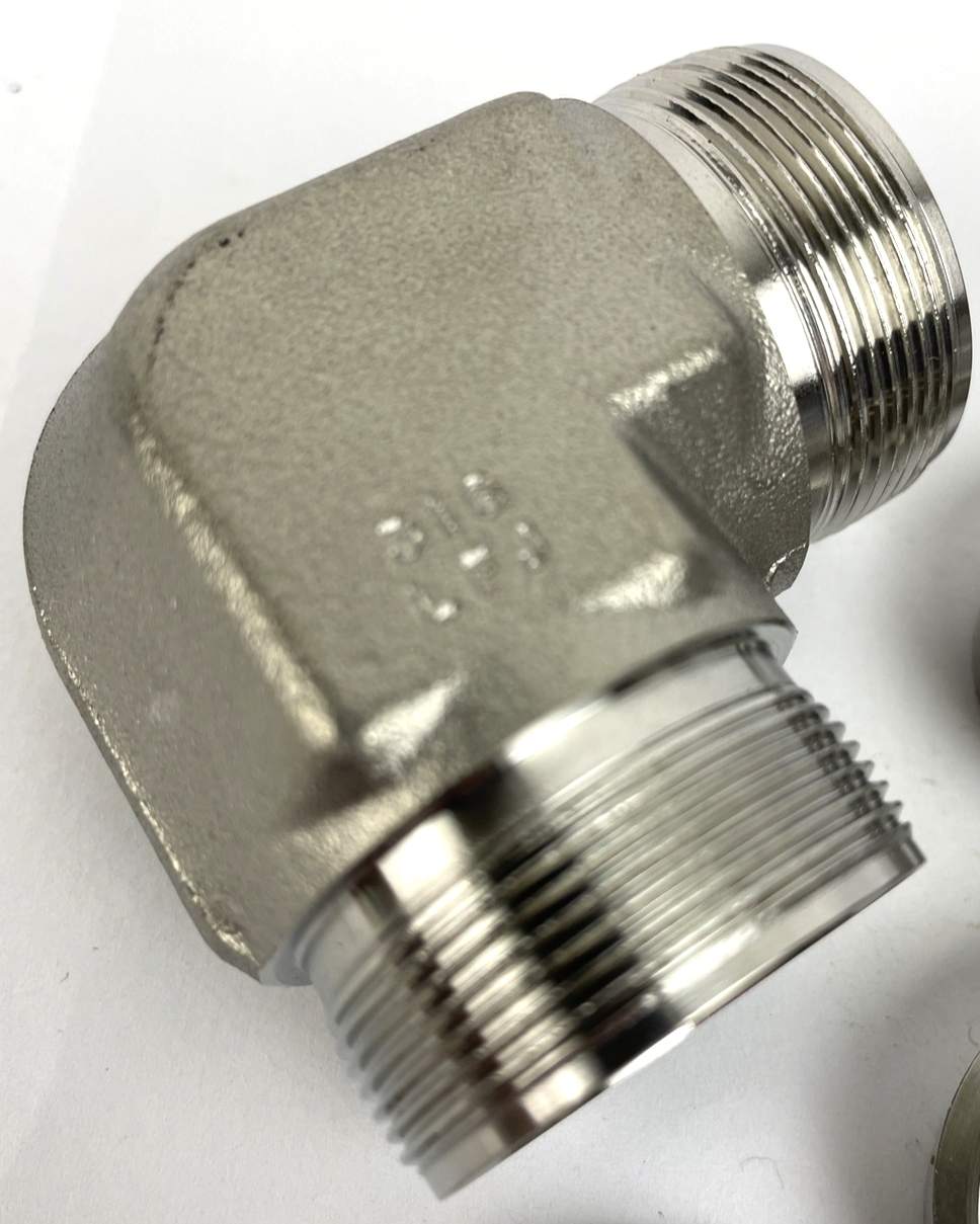 OEM Swagelok SS-1610-9, 1" 316 LFJ Stainless Steel Union Elbow, 90 deg