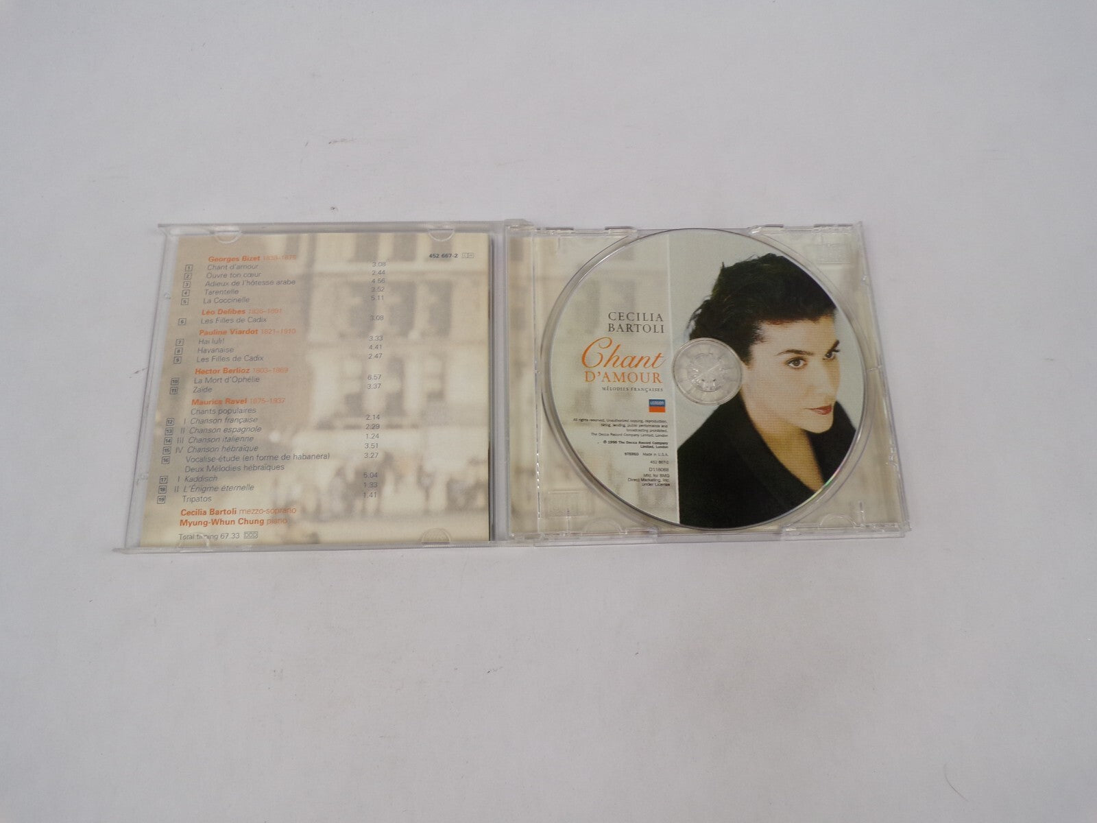 Cecilia Bartoli Chant D'Amour Myung-Whun Chung Ptano Chant D'Amour Ouvre CD#69