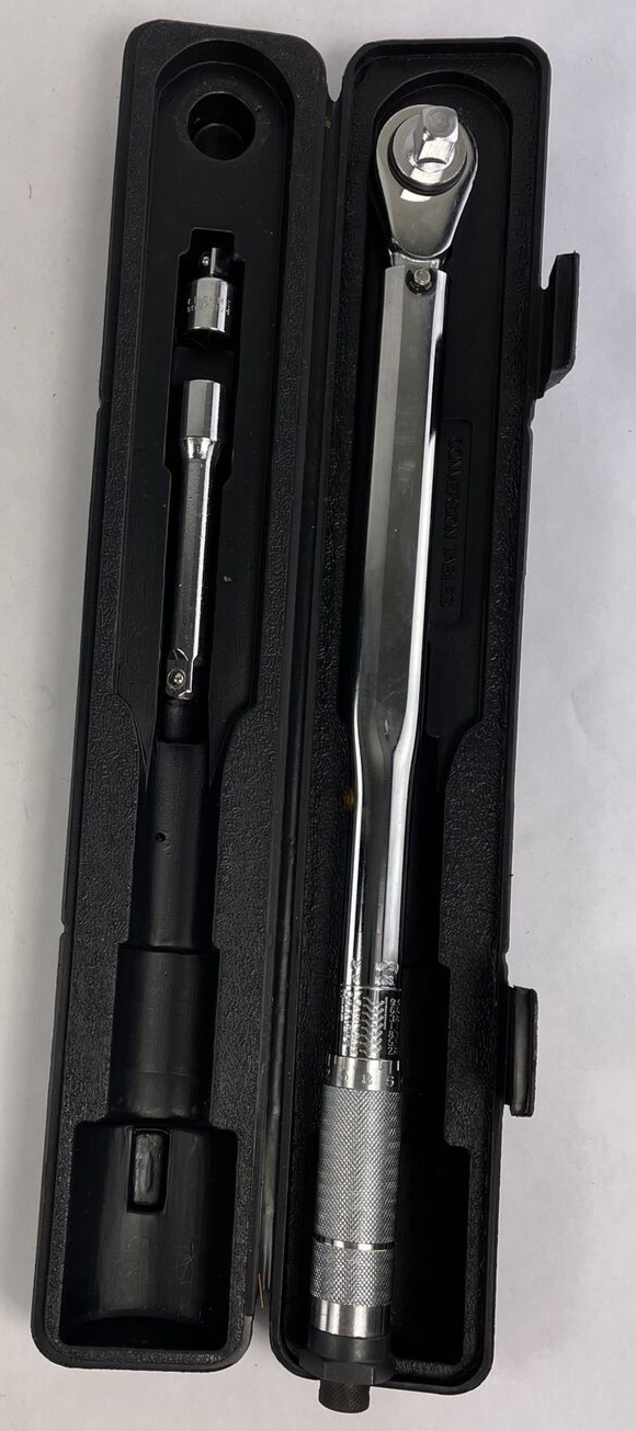 Q.C. OK (5)  1/2" Drive Ratchet Head Micrometer Torque Wrench 10-150 In Lbs CASE