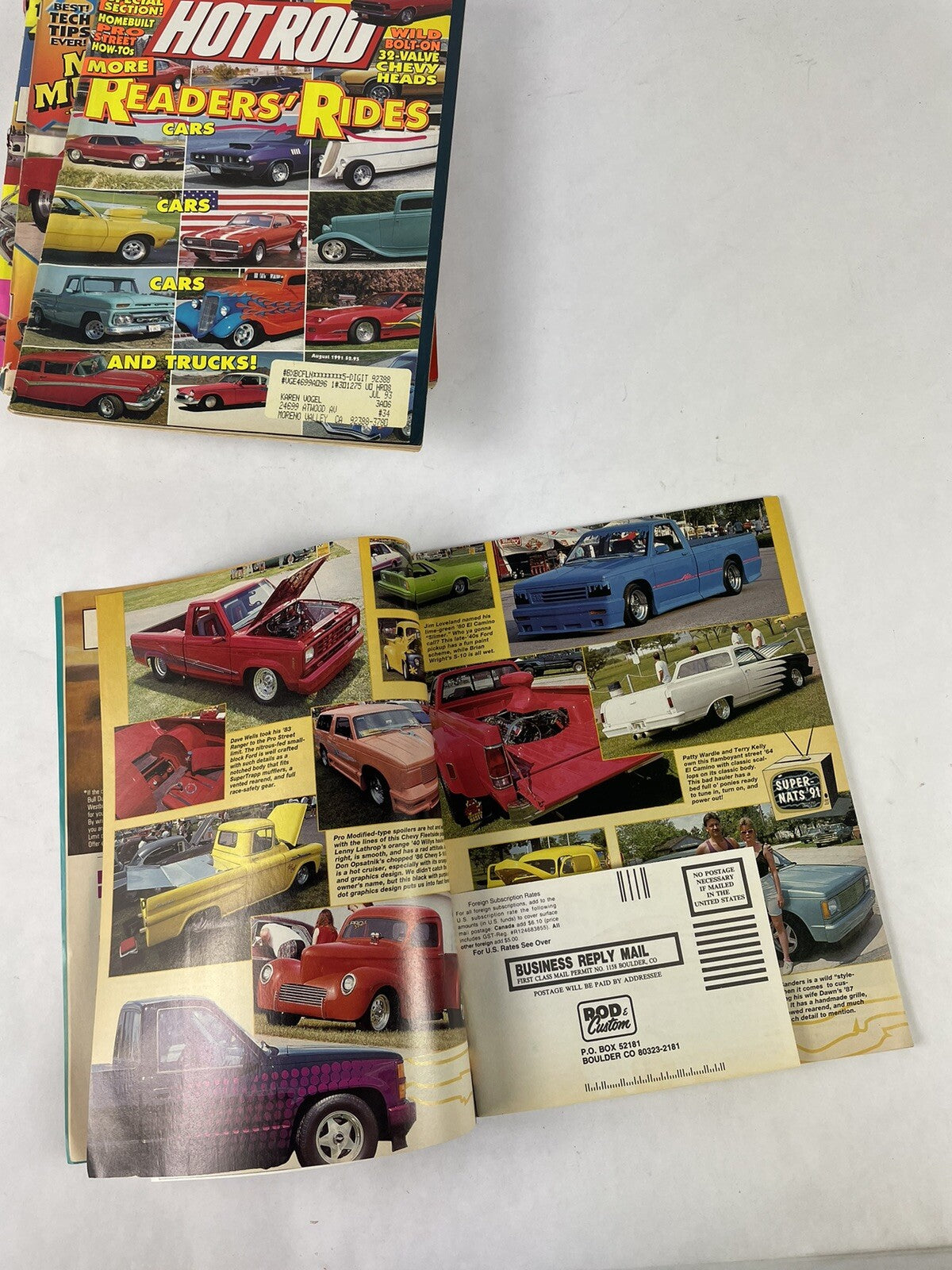 Lot of 12: VINTAGE HOT ROD MAGAZINES Complete Full Set 12 issues Jan to Dec 1991