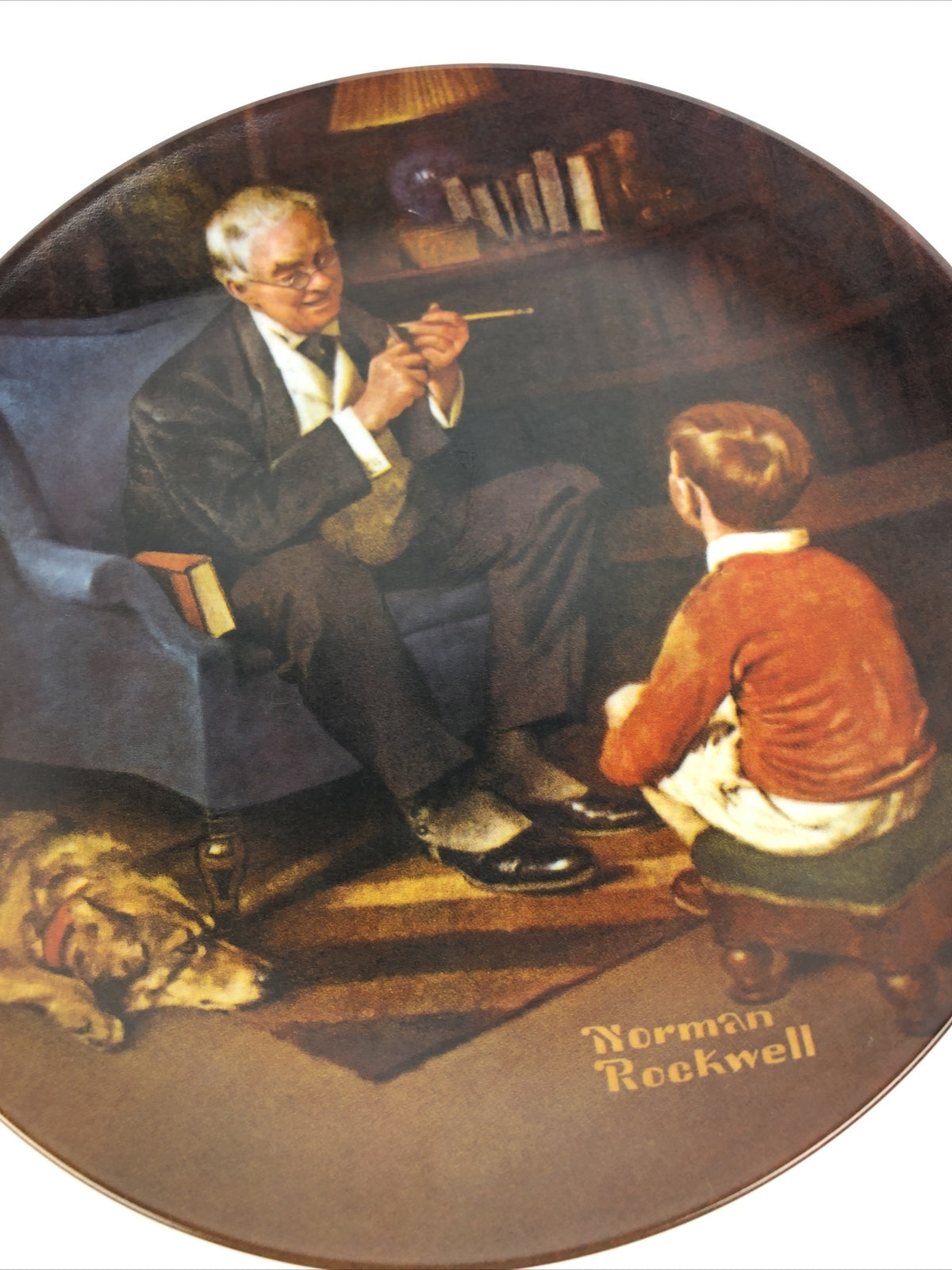 Knowles Limited Edition Norman Rockwell "The Tycoon" Collector 8.5” Plate -Mint