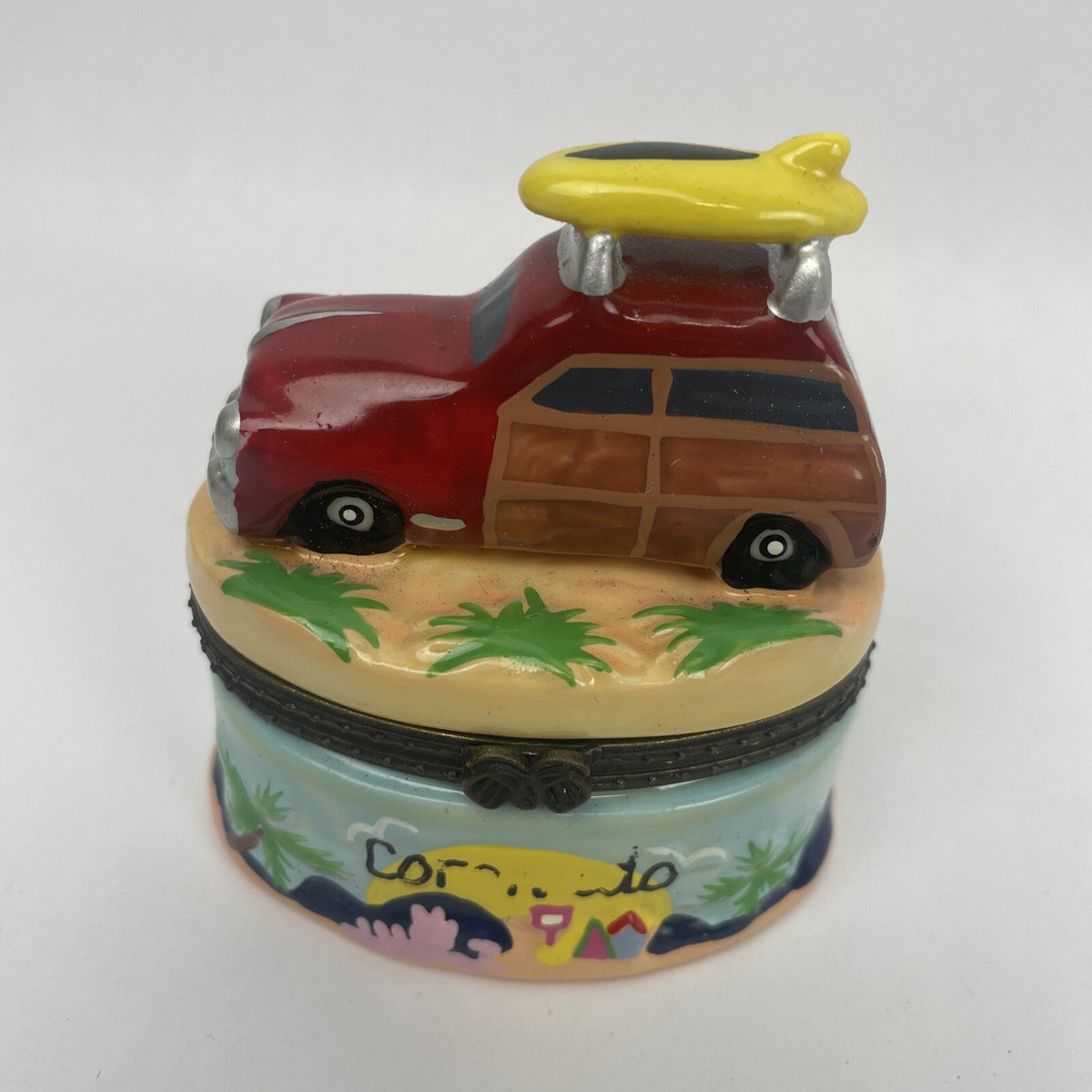 8 x Vintage Trinket Boxes Ceramic Christmas Beach Woody Mother Goose Mermaid