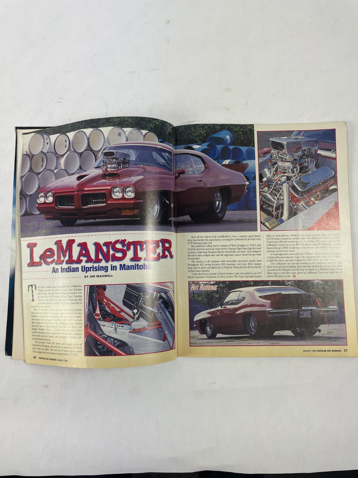 January 1998 Hot Rodding Magazinee 700 Hp +Nos=? INDY Memphis Boise Mile Popular