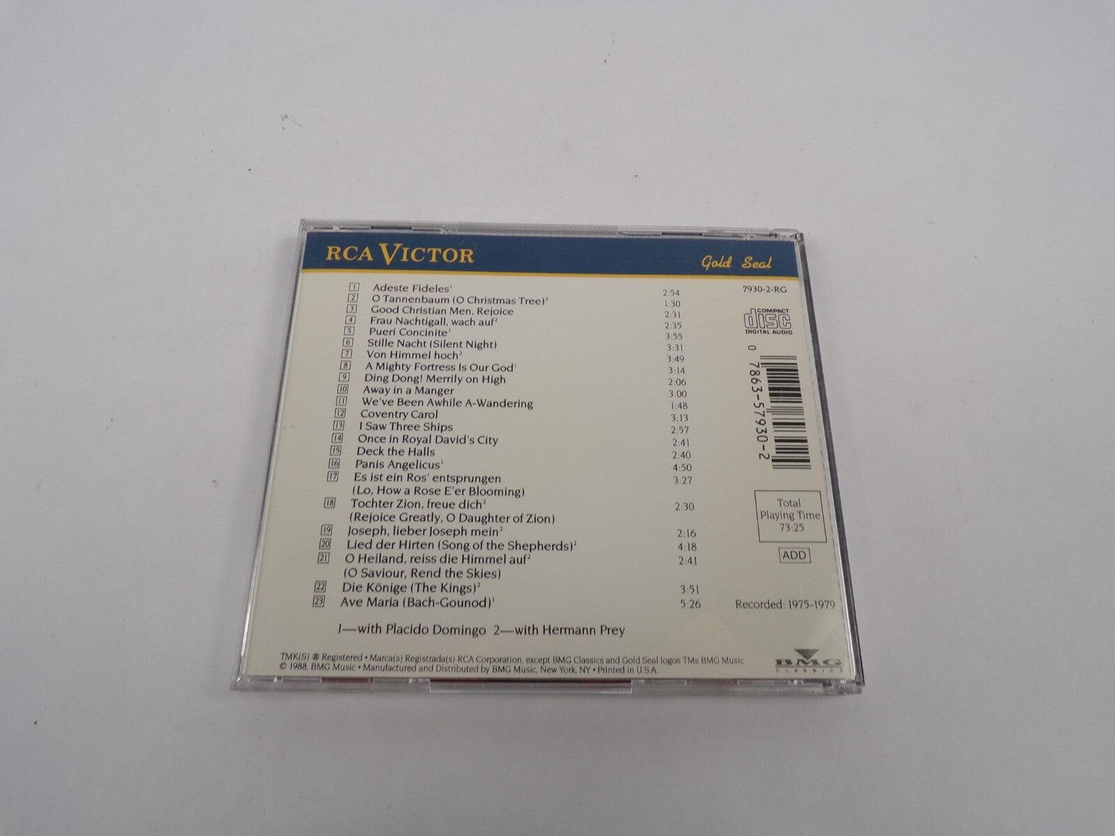 Christmas With The Vienna Choir Boys And Hermann Prey Placido Domingo AdestCD#28