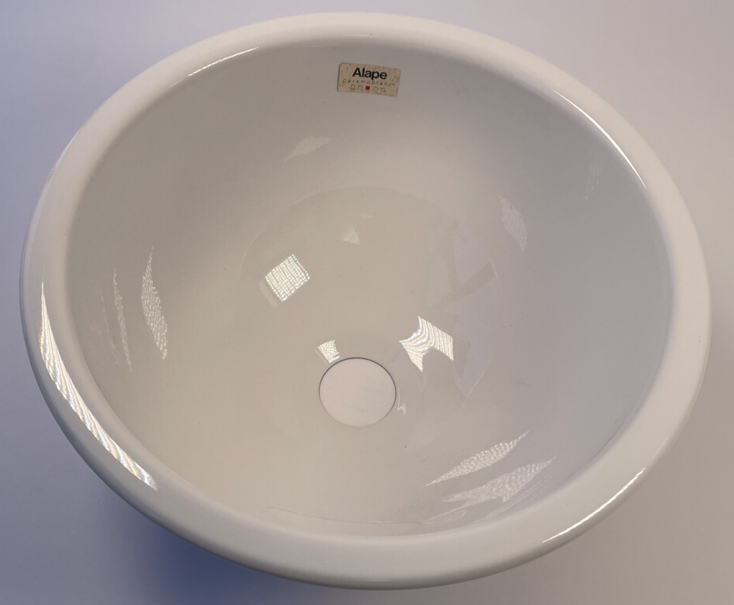 Alape CeramoStahl Designer Enameled Stainless Steel Wash Basin  ID 10.25"  White