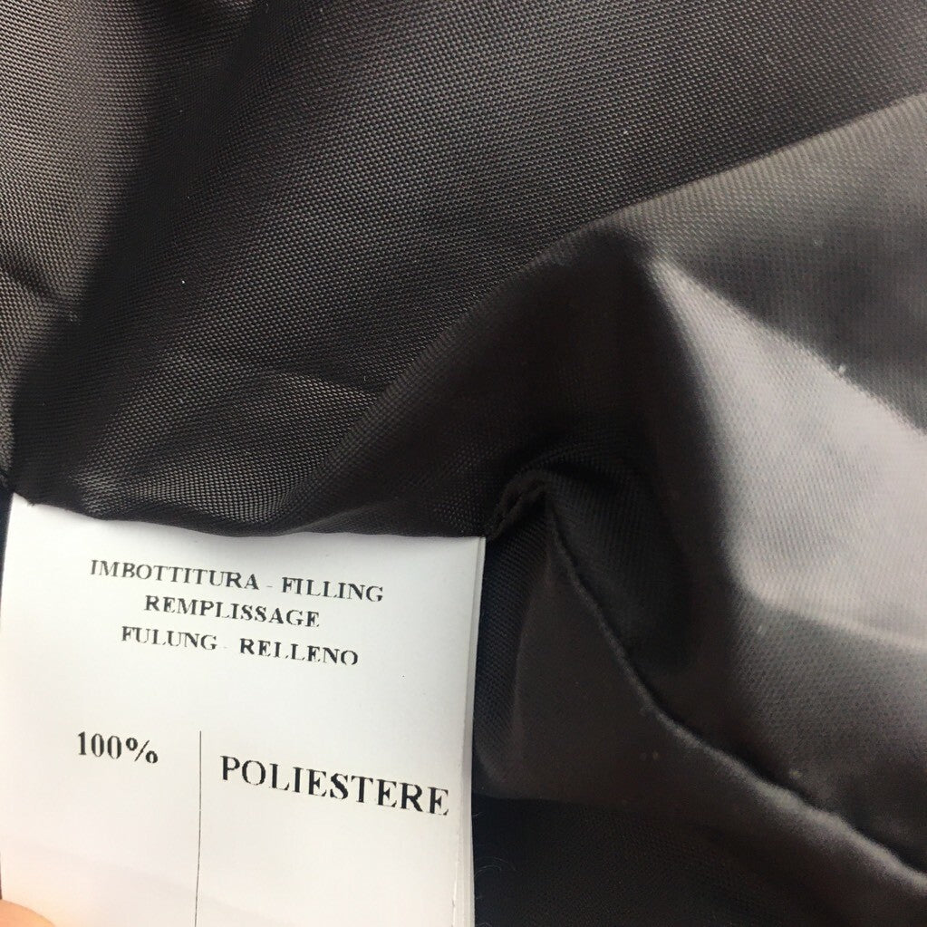 Brooksfield Mens Scoot Jacket Black Pinstripe Layered Puffer 100% Wool Italy 44