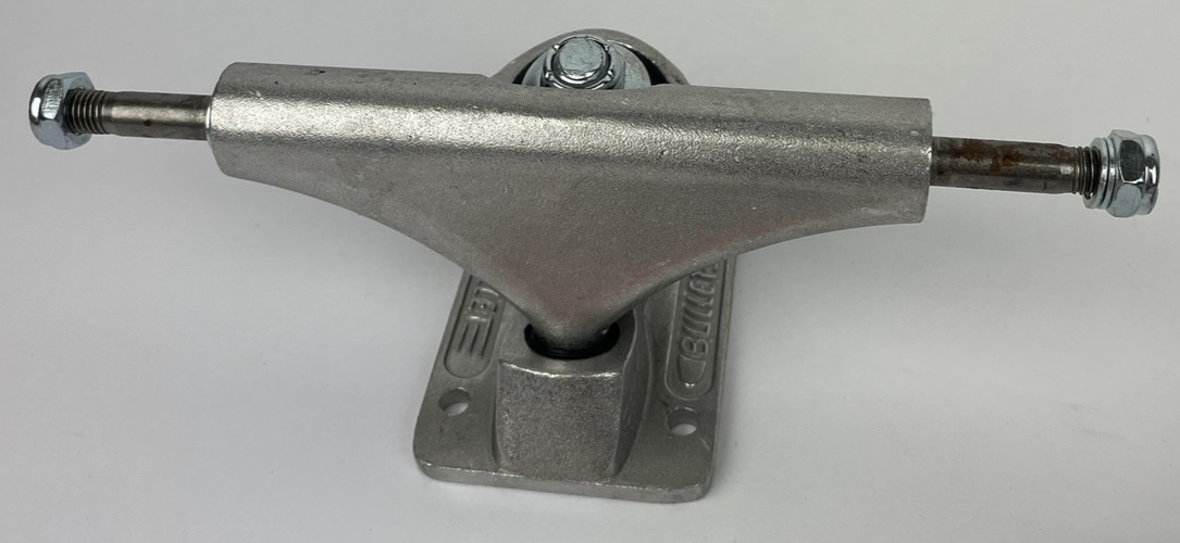 Bullet 120mm skateboard trucks with 7.2-inch axles for 7.0 to 7.5-inch decks by NHS.