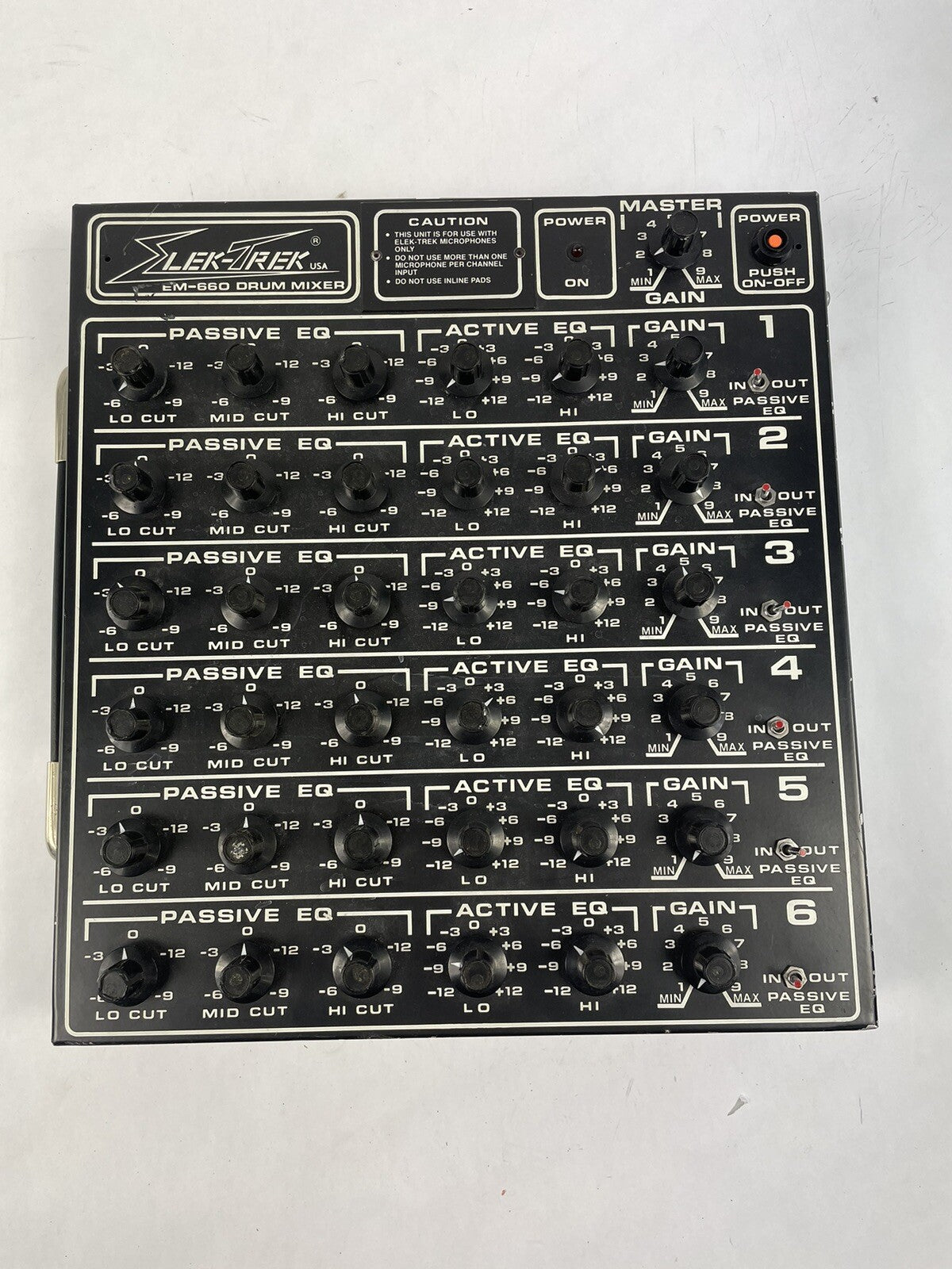 ELEK TREK EM-660 DRUM MIXER 6 channel mono mixer expander machine 1980's