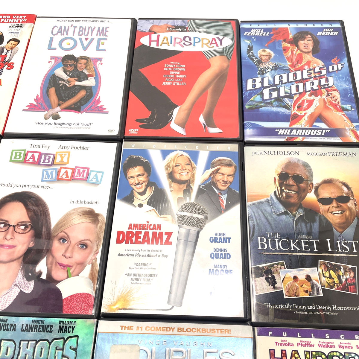 DVD Lot of 12 COMEDY Movies Couples Retreat, Copout, Hairspray BeCool Baby Mama