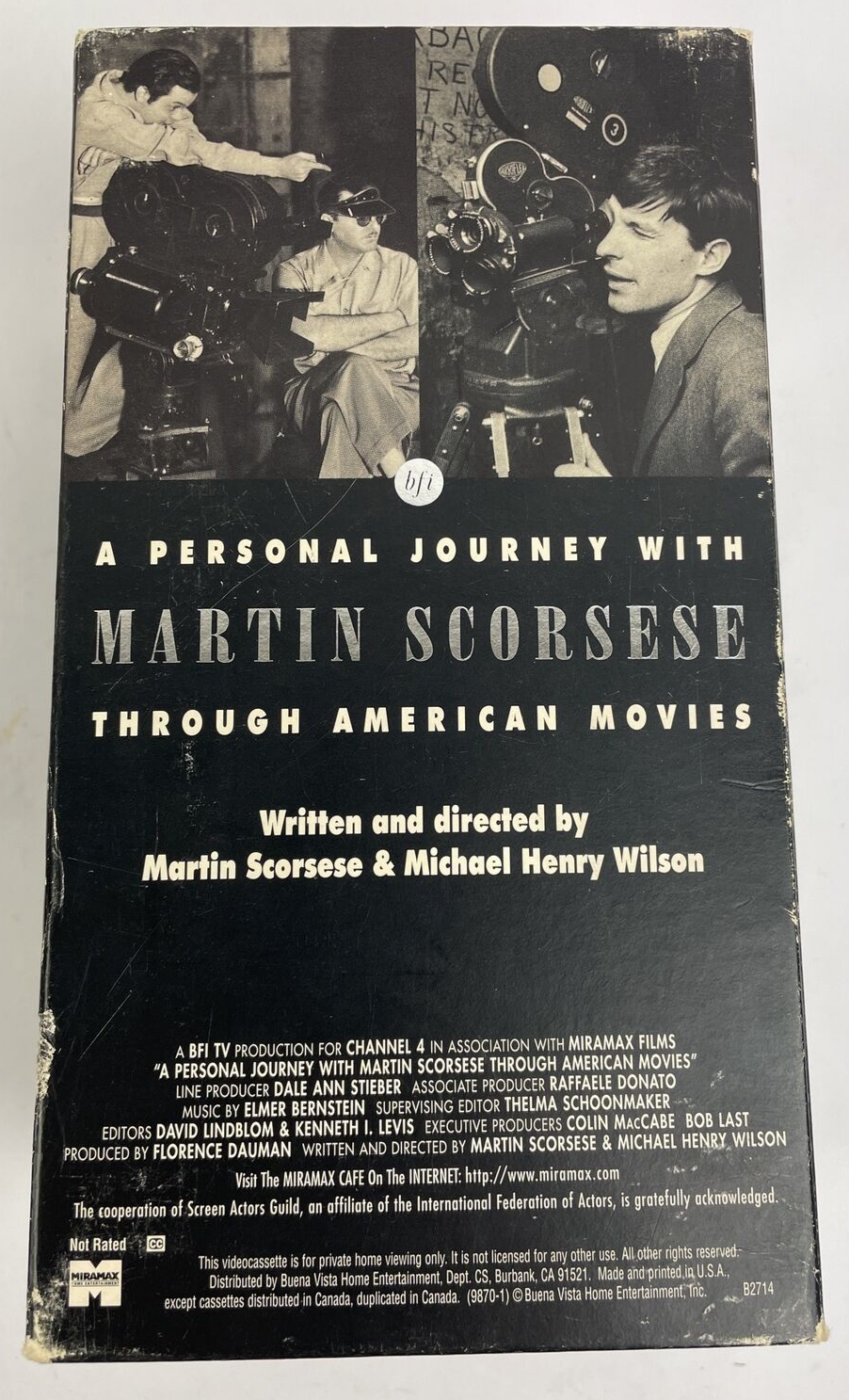 PERSONAL JOURNEY WITH MARTIN SCORSESE THRU AMERICAN MOVIES  3 x VHS TAPE BOX SET