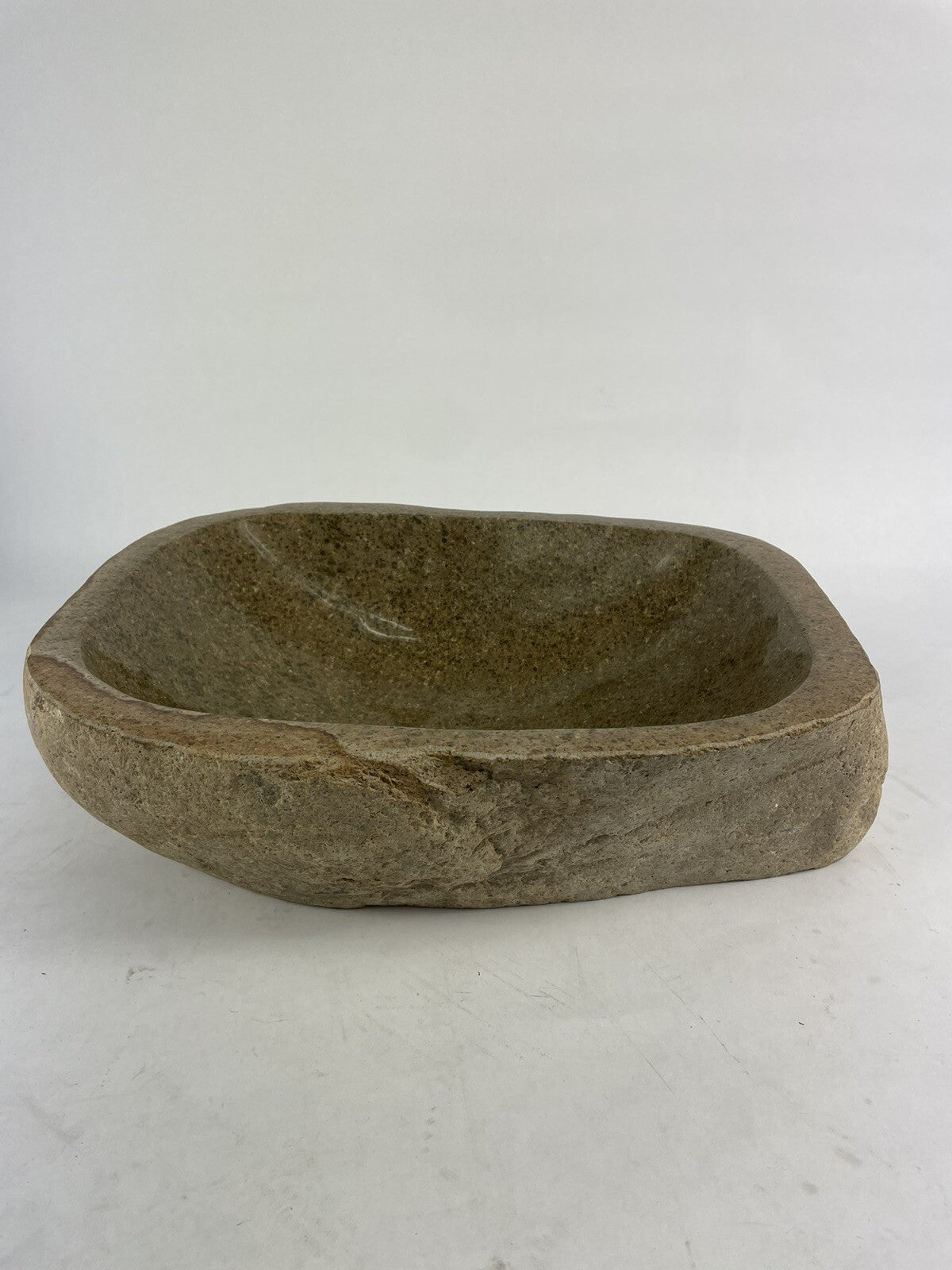 Stone Forest C28 pebble vessel sink natural granite boulder luxury bathroom basin