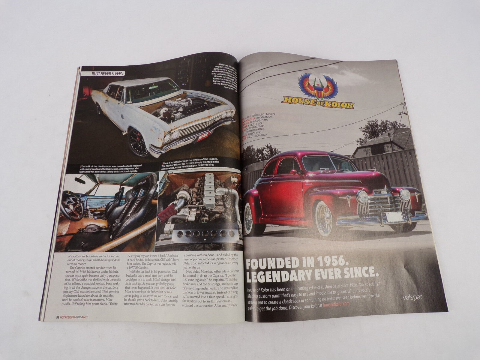 May 2018 Hot Rod Magazine Dare To Bediesel! Welder Up's Insane 4x4 Dodge Charger