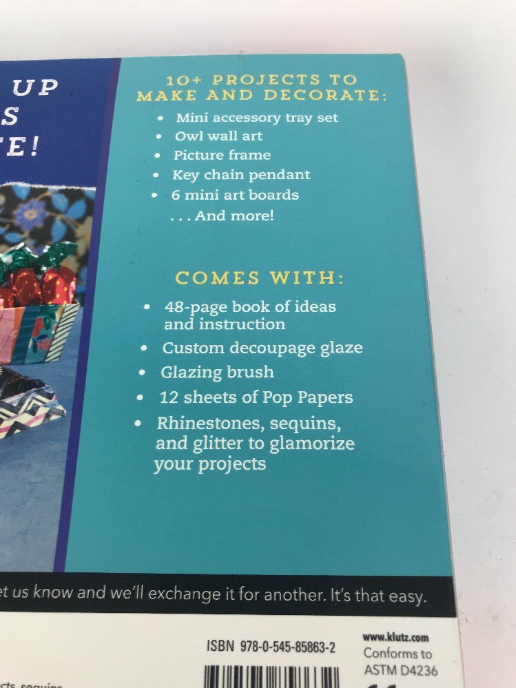 Pop Collage Book Kit Klutz  730767858636 Make Your Stuff Stand Out 10 Projects