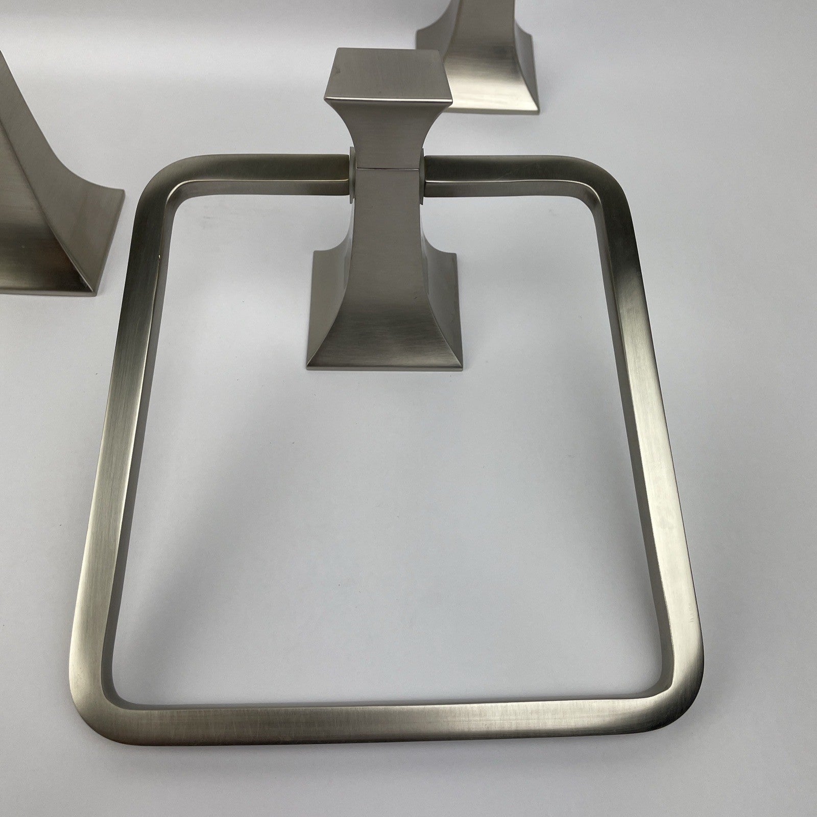 AQUABRASS Collection 5300 Brushed Brass Silver Towel Bar Towel Ring Hook Shelf