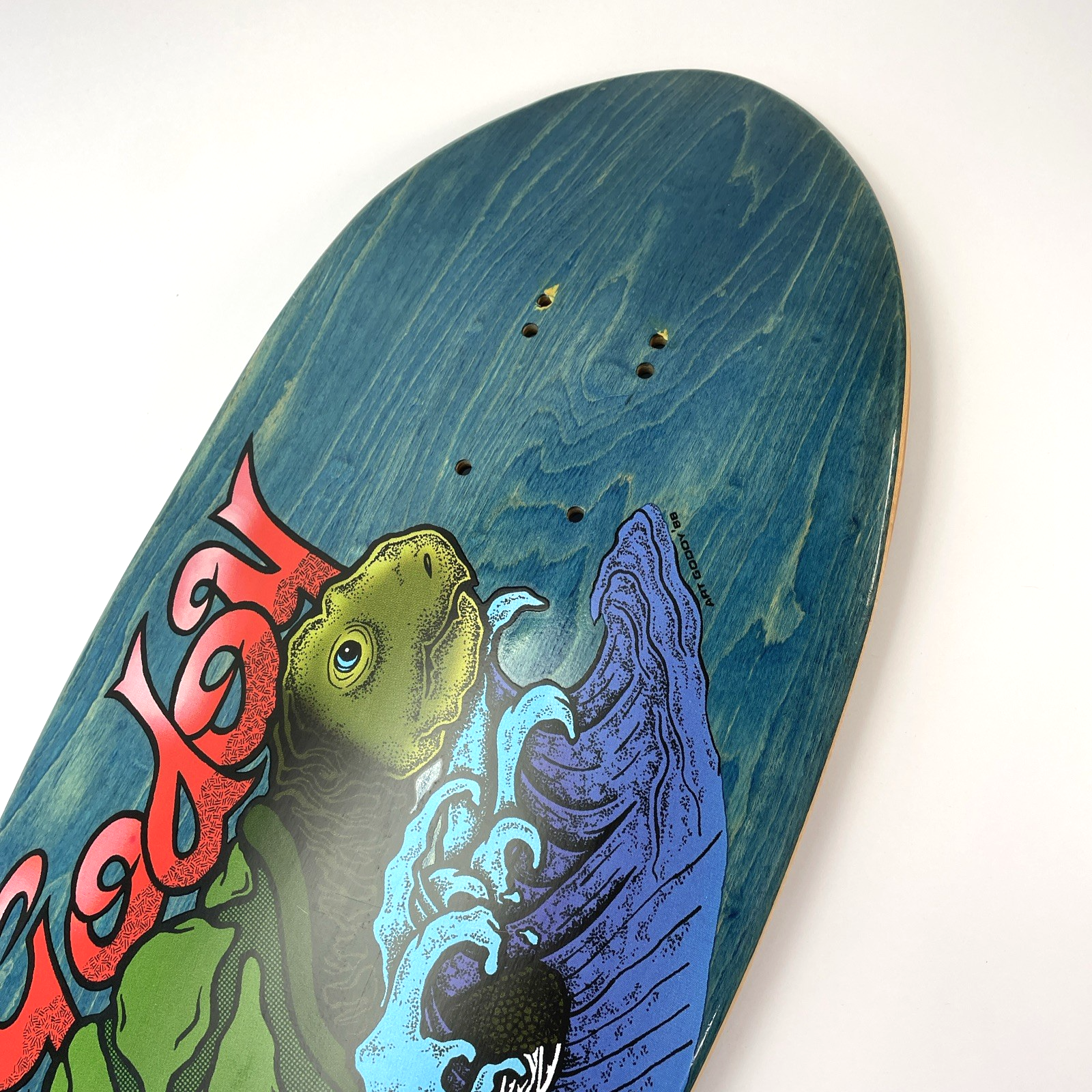 H-STREET SKATEBOARDS ART GODOY 1988 Sea Turtle SKATEBOARD DECK USA MADE A Series